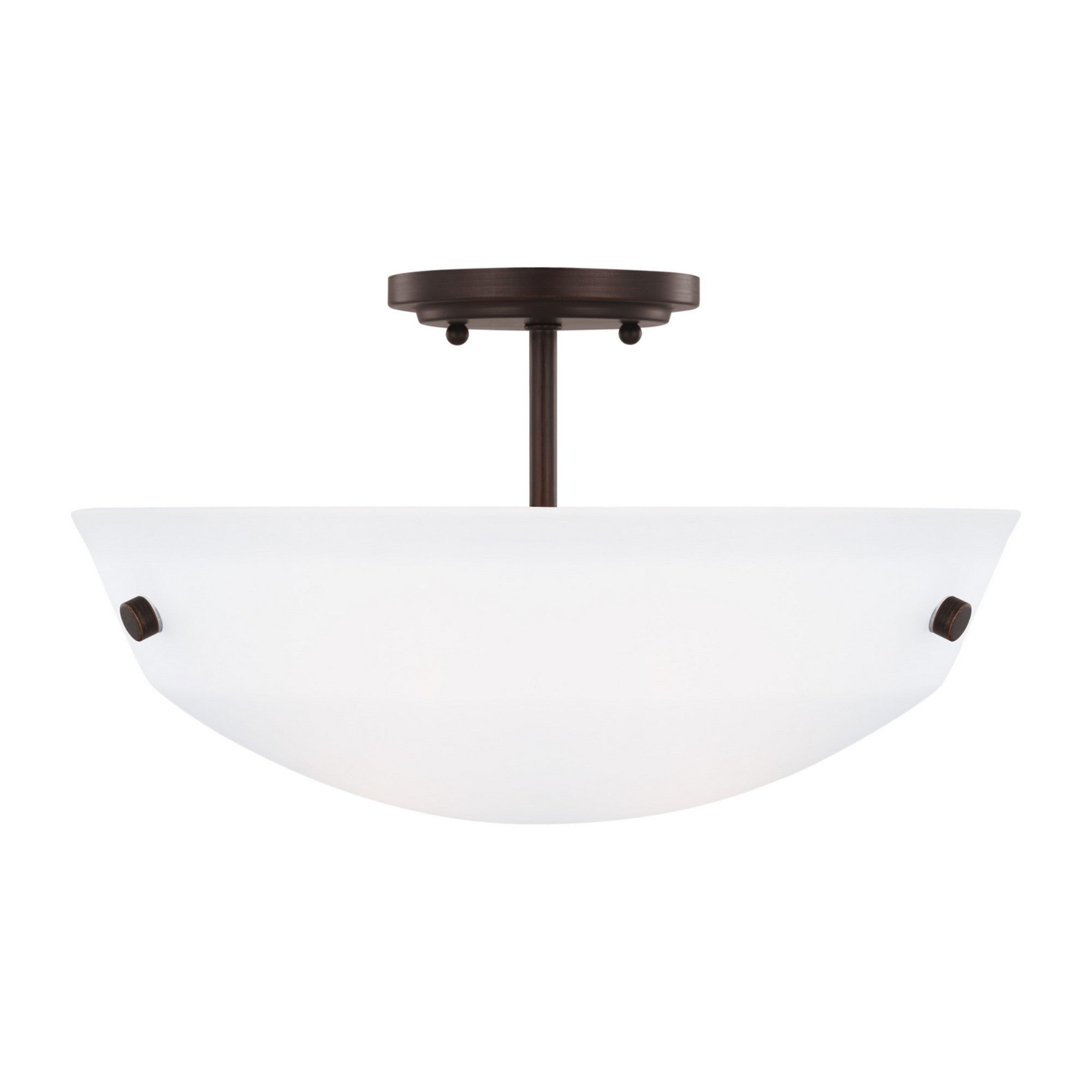 Kerrville 15" 2-Light Semi-Flush Convertible Pendant, Bronze Finish - Bees Lighting