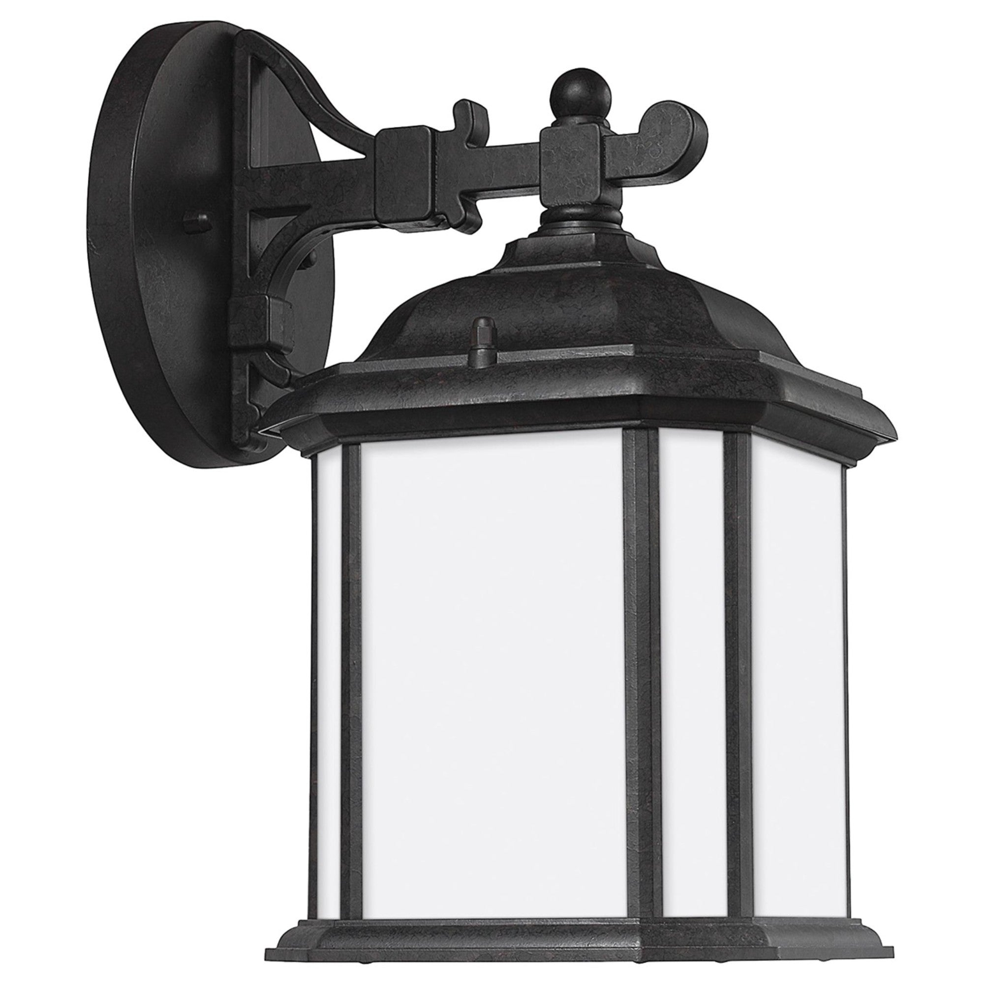 Kent 12" Outdoor Wall Lantern, Oxford Bronze Finish with Satin Etched Glass - Bees Lighting