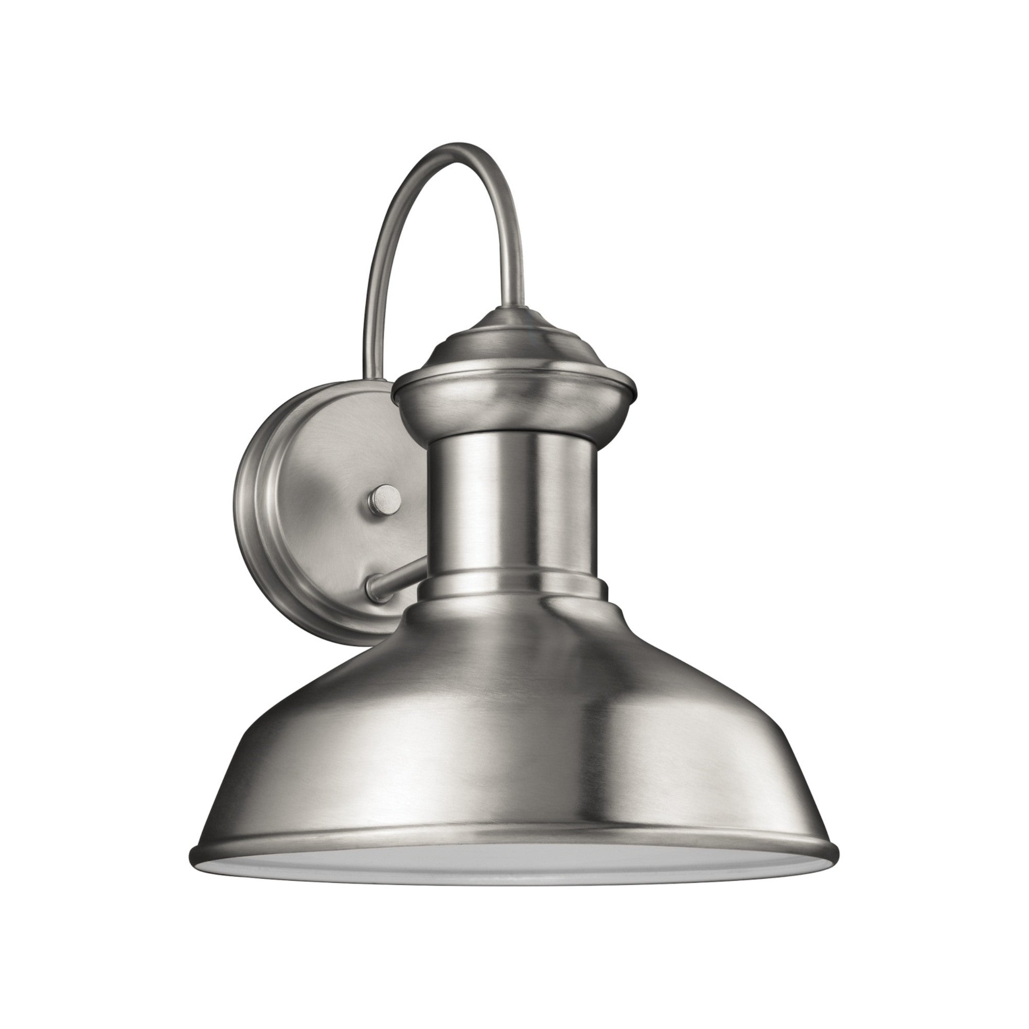 Fredricksburg 12" Small Outdoor Wall Lantern, Satin Aluminum Finish - Bees Lighting