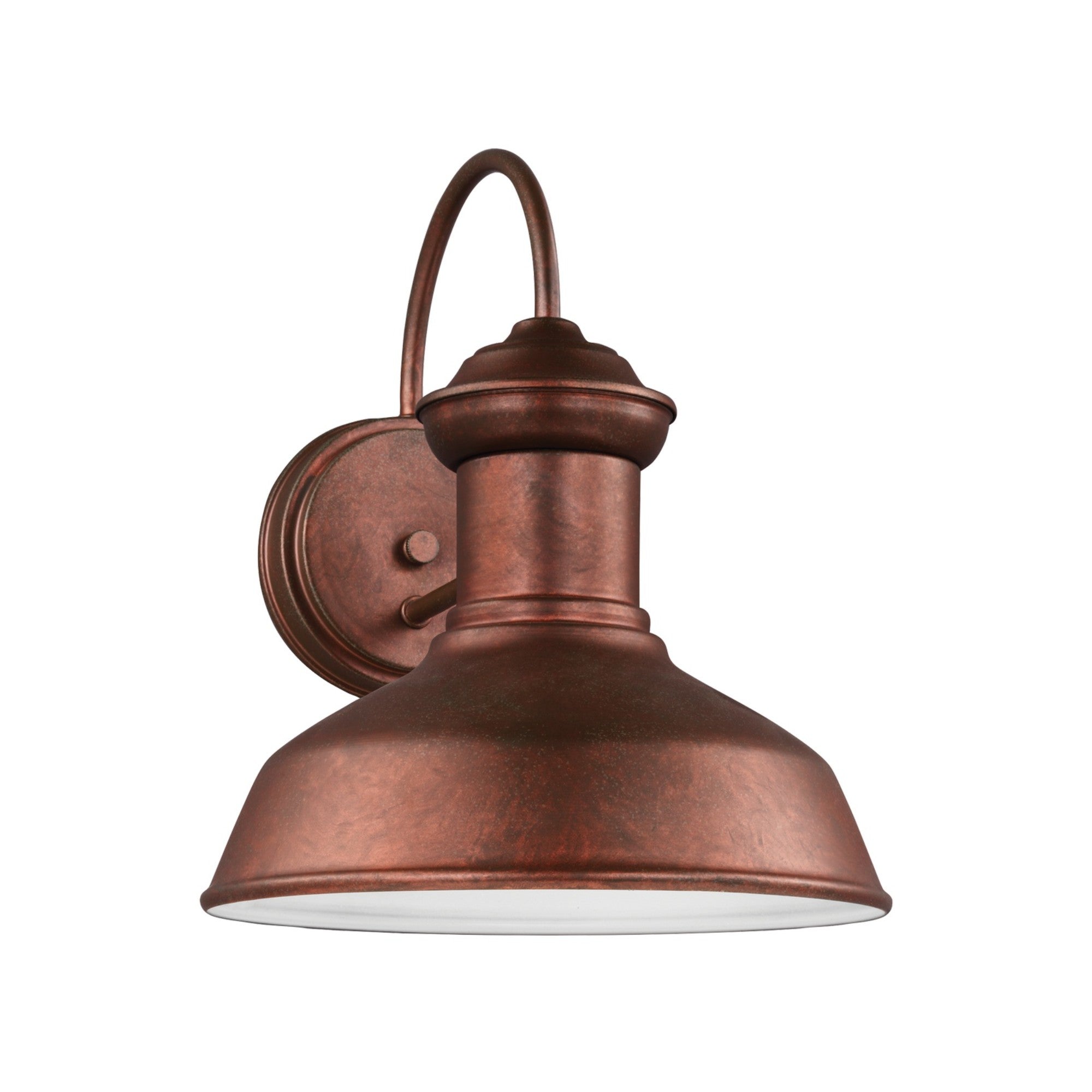 Fredricksburg 12" Small Outdoor Wall Lantern, Weathered Copper Finish - Bees Lighting
