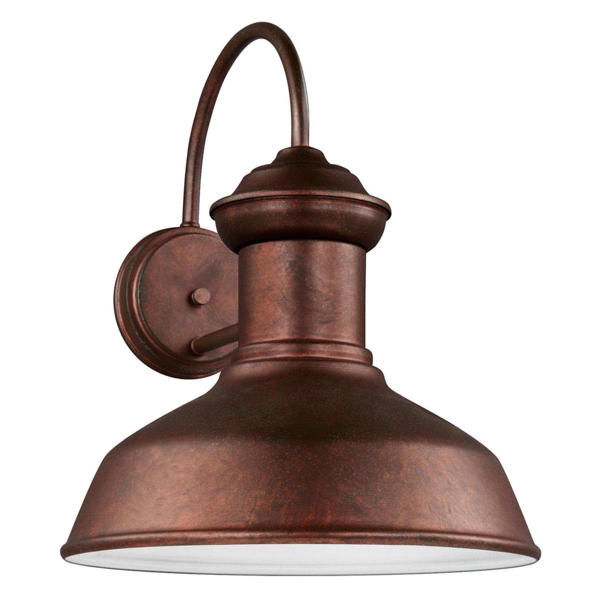 Fredricksburg 16" Large Outdoor Wall Lantern, Weathered Copper Finish - Bees Lighting