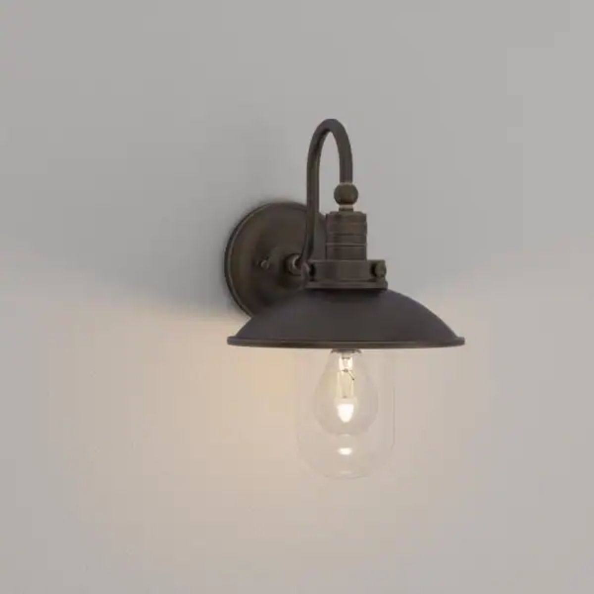 Downtown Edison 13 in. Outdoor Barn Light Oil Rubbed Bronze & Gold Finish - Bees Lighting