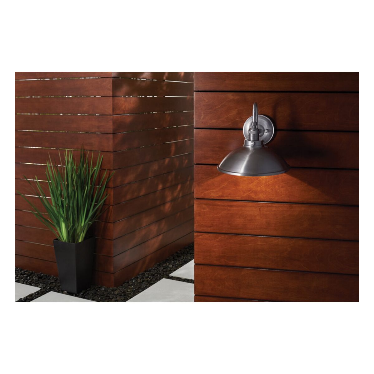 Baytree Lane 9 in. LED Outdoor Barn Light Brushed Aluminum Finish - Bees Lighting