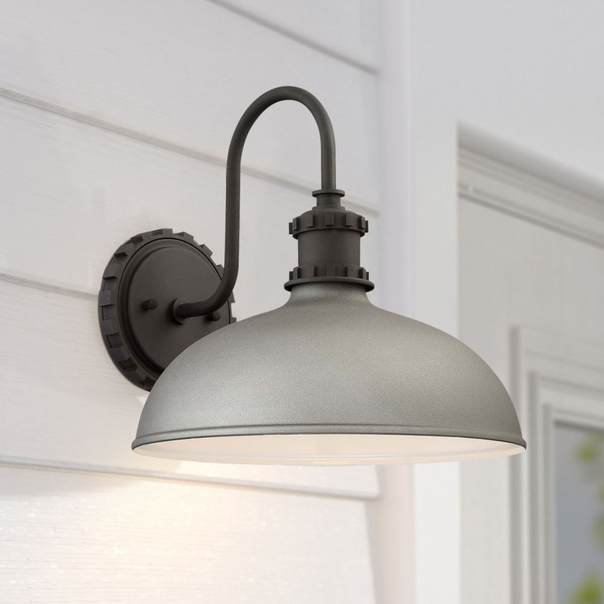 Escudilla 12 in. Outdoor Barn Light Silver Finish - Bees Lighting