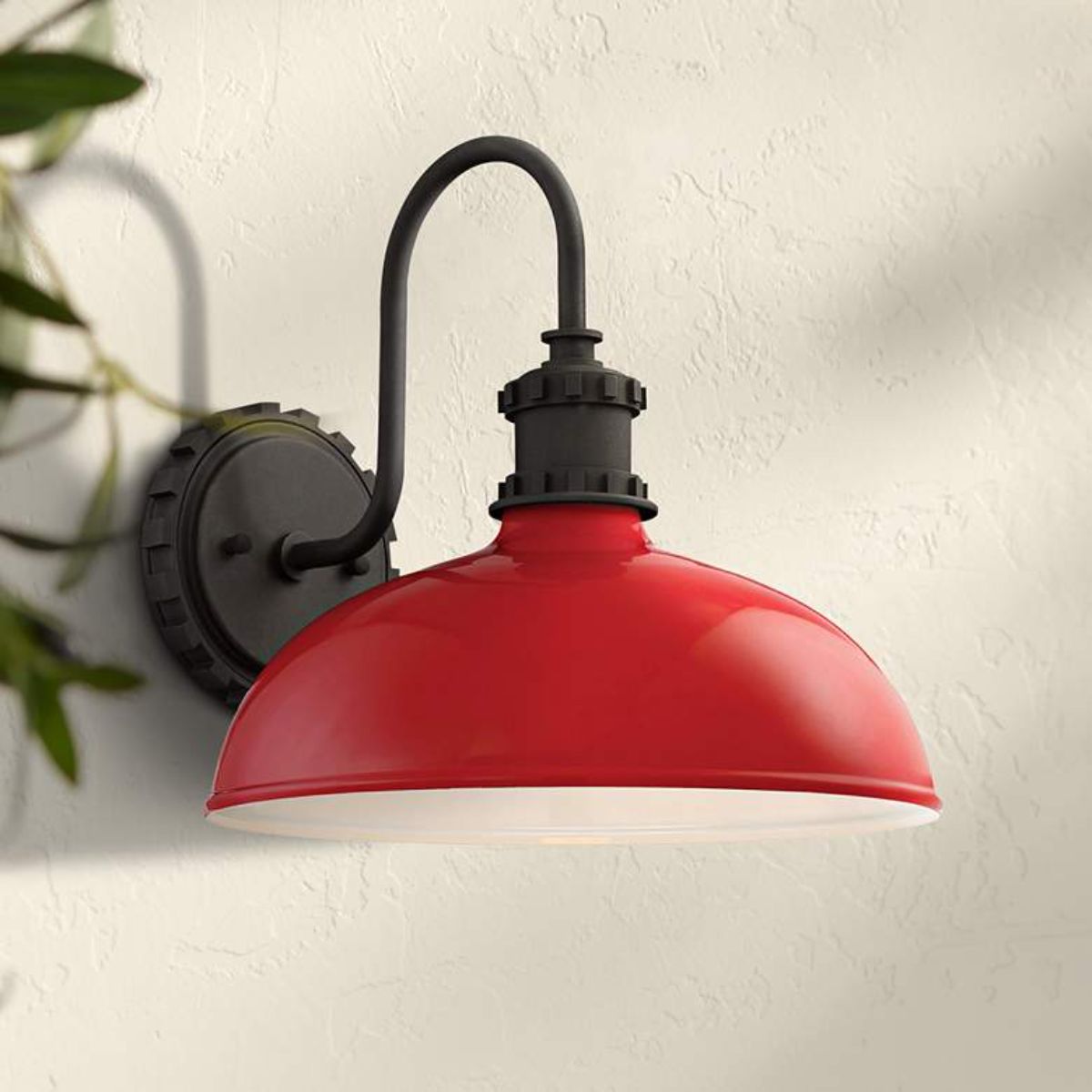 Escudilla 12 in. Outdoor Barn Light Red Finish - Bees Lighting