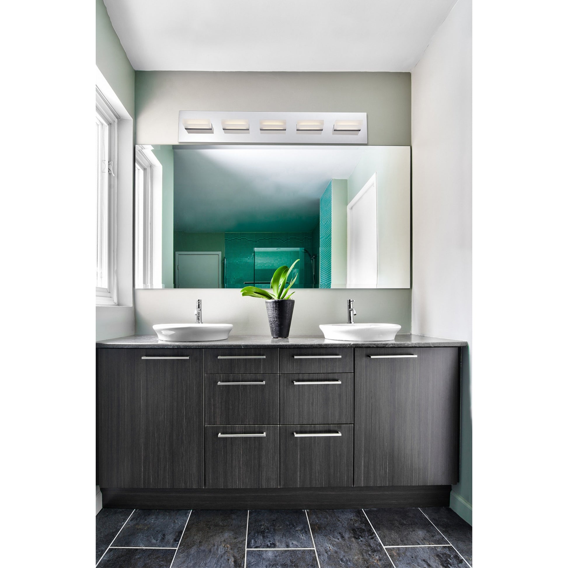 Olson 5-Light 30" LED Vanity, Chrome Finish - Bees Lighting