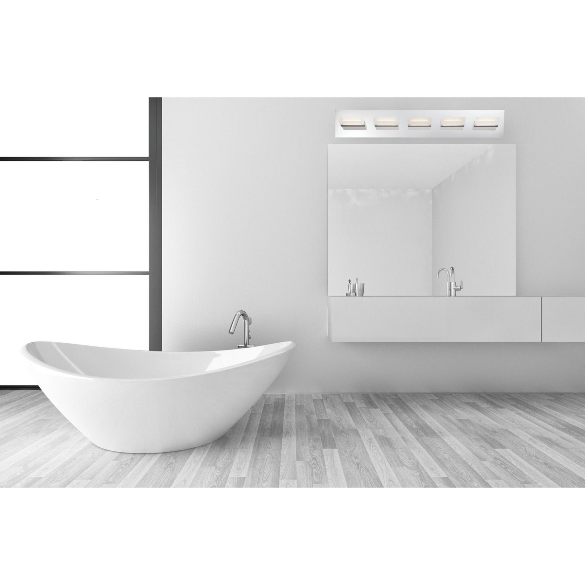 Olson 5-Light 30" LED Vanity, Chrome Finish - Bees Lighting