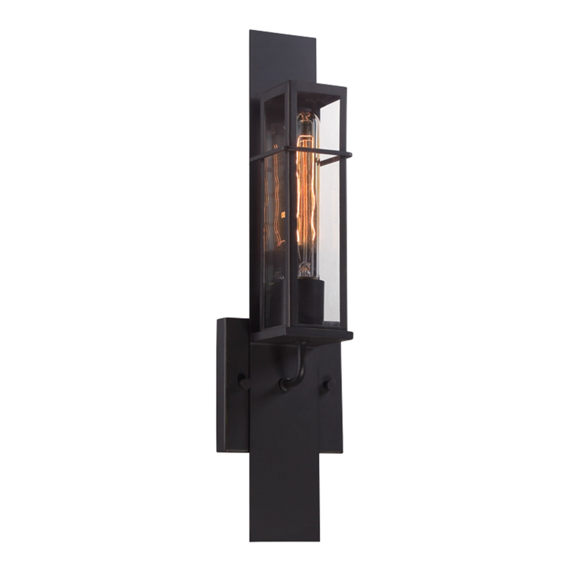 Muller 19" Outdoor Wall Sconce, Black Finish