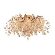 Campobasso 7-Light 27" LED Flush Mount, Gold Finish - Bees Lighting