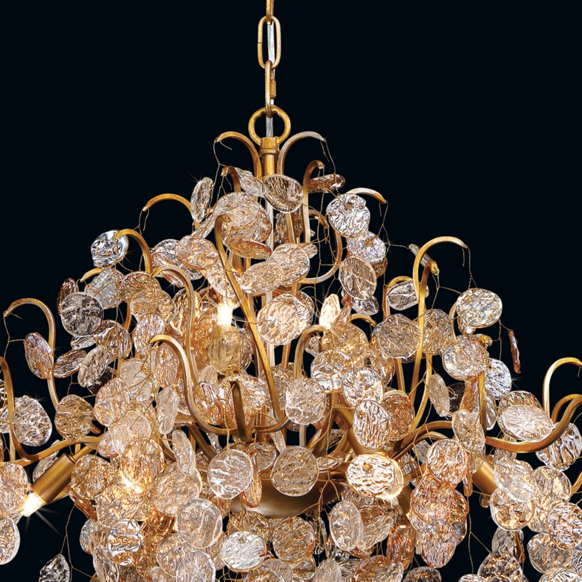Campobasso 8-Light 26" Chandelier, Gold Finish - Bees Lighting
