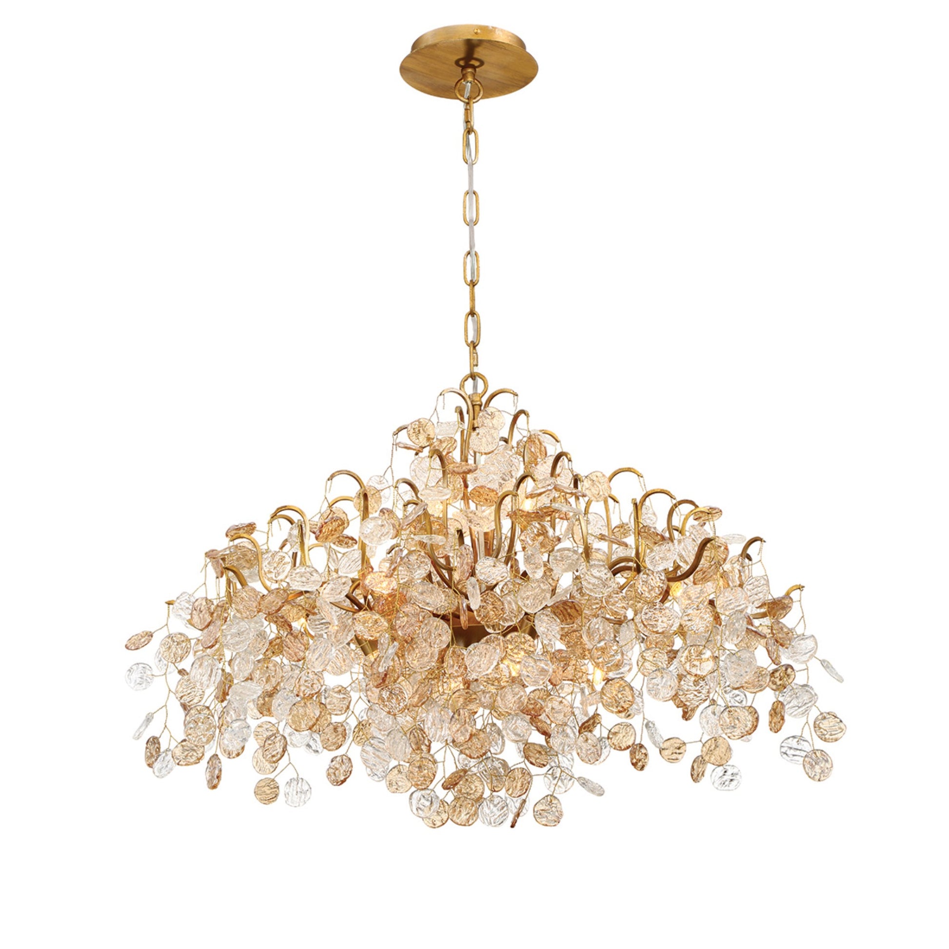 Campobasso 8-Light 26" Chandelier, Gold Finish - Bees Lighting