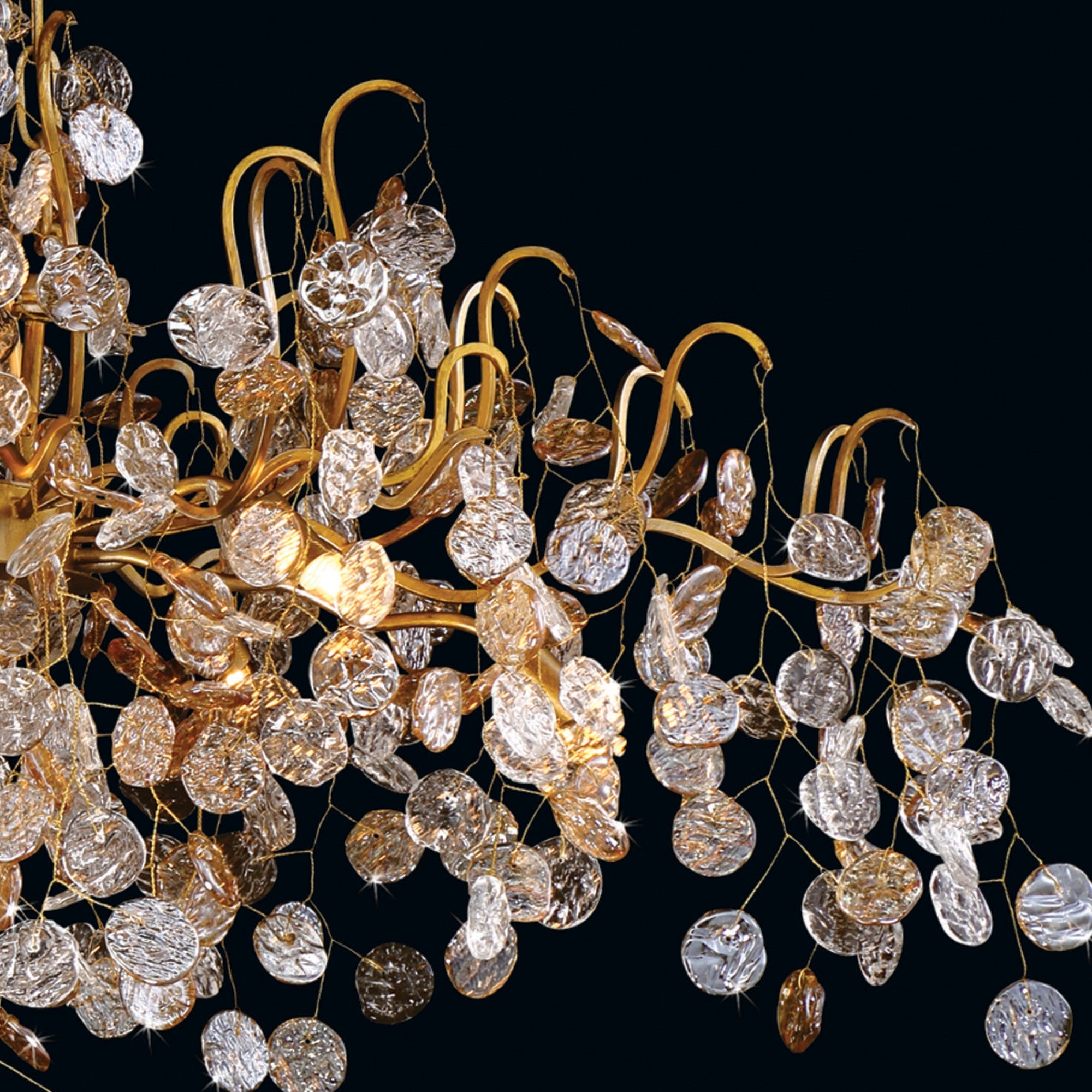 Campobasso 11-Light 33" Chandelier, Gold Finish - Bees Lighting