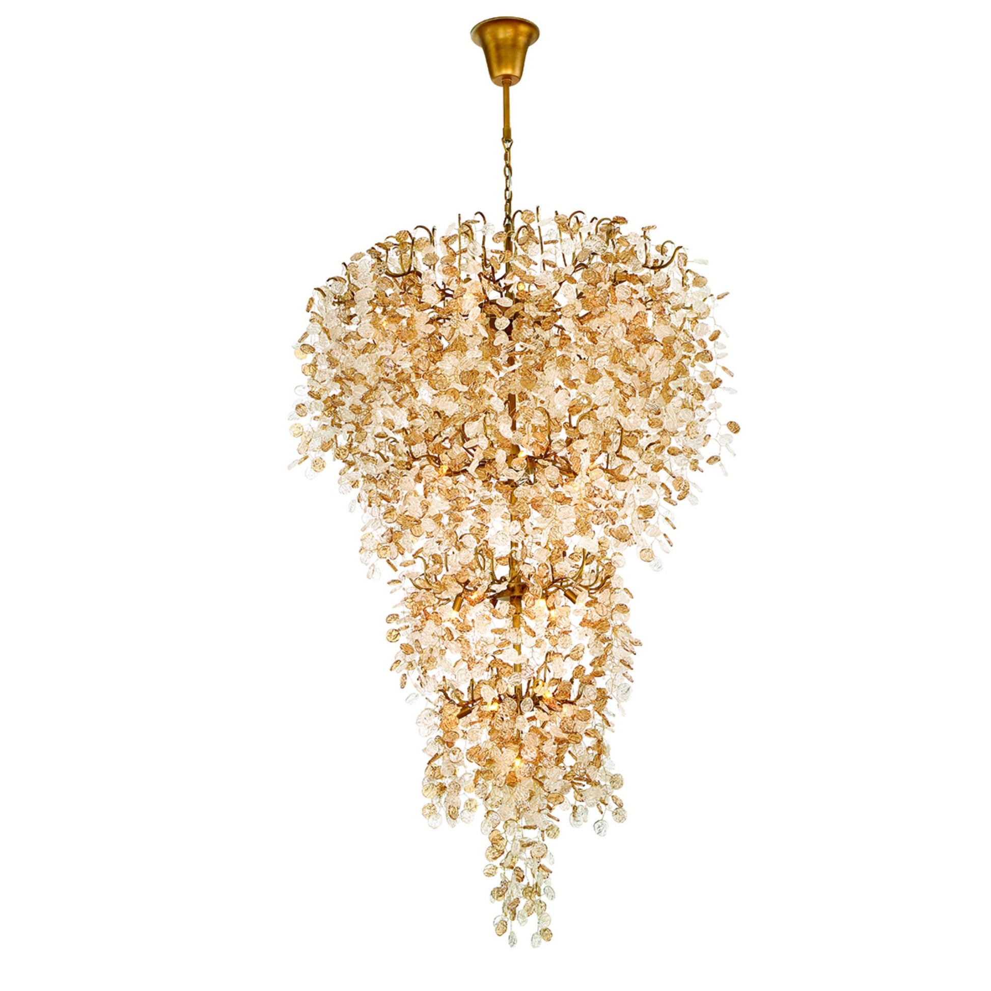 Campobasso 33-Light 76" Grand Chandelier, Gold Finish - Bees Lighting