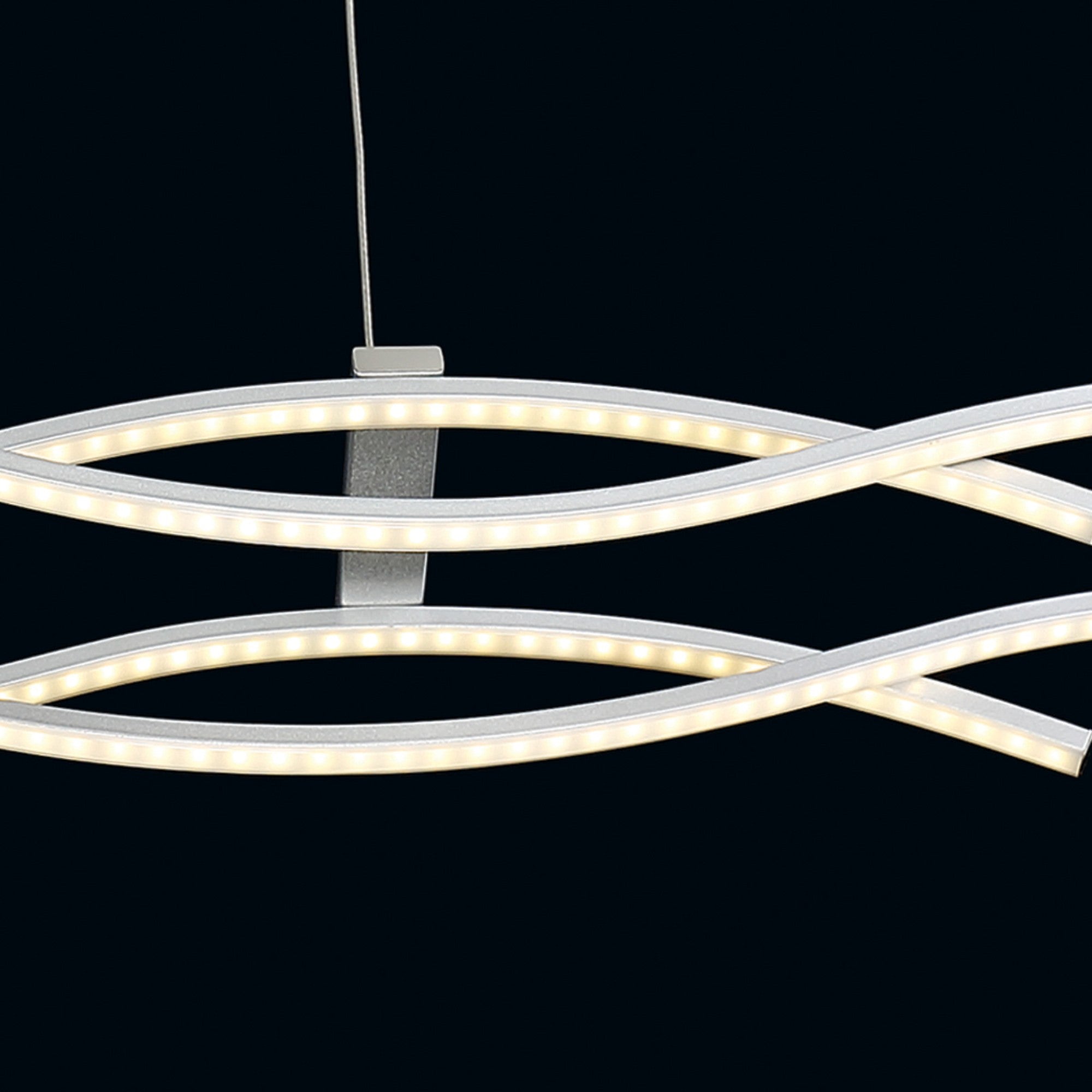 Sly 46" LED Linear Chandelier, Silver Finish