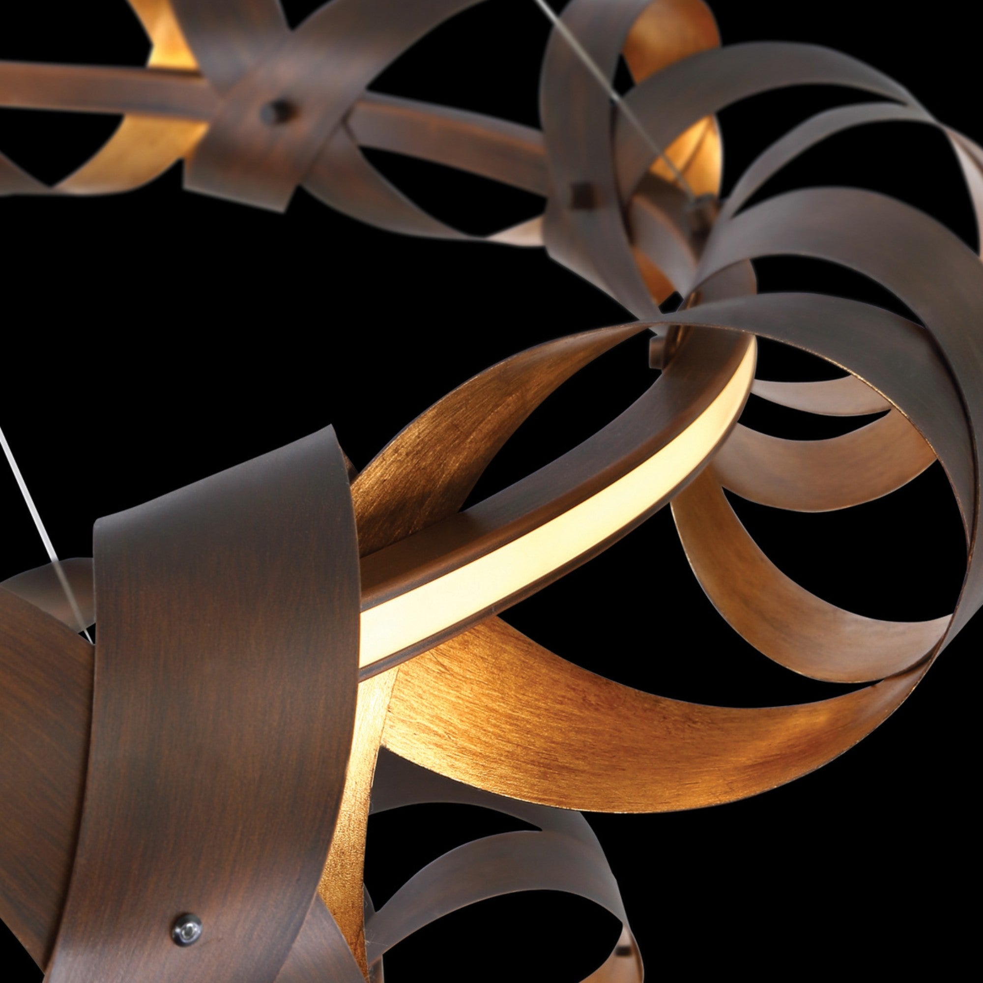 Banderia 44" LED Chandelier, Bronze & Gold Finish