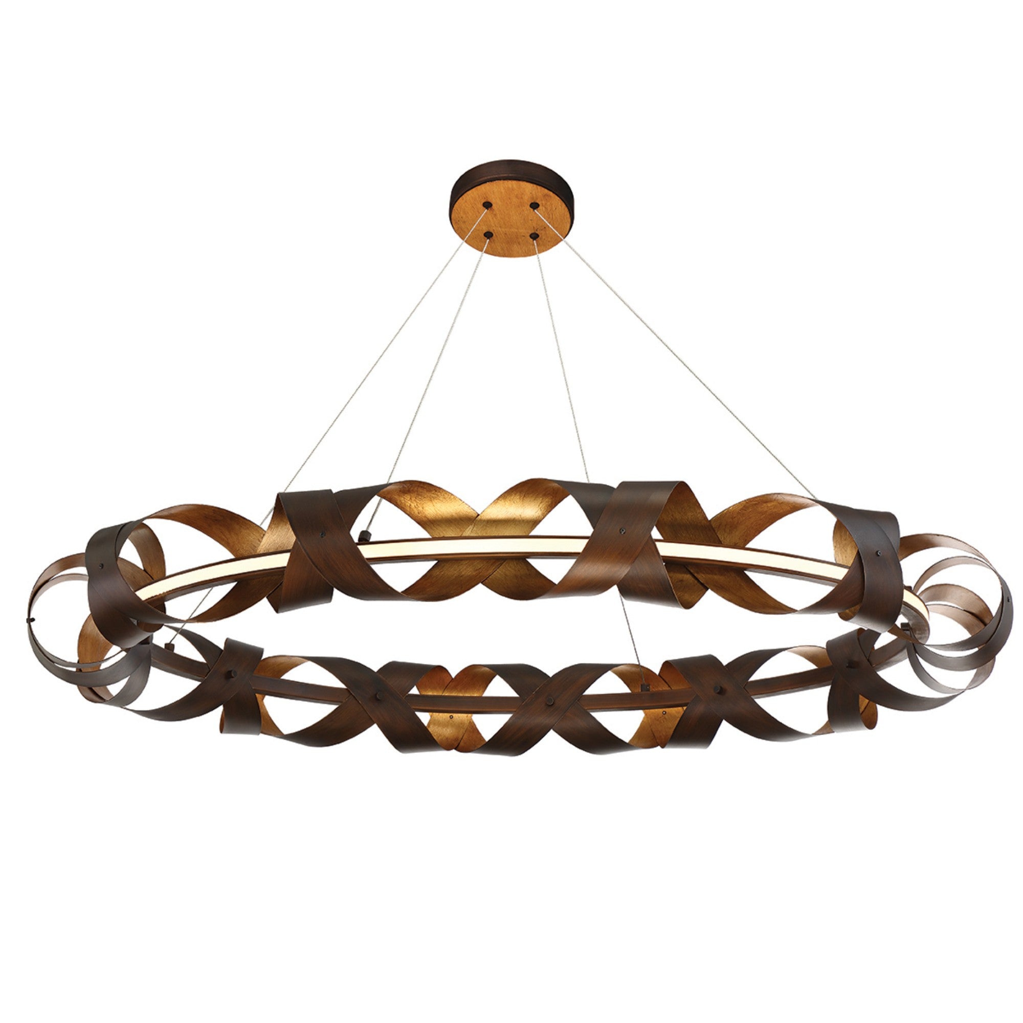 Banderia 44" LED Chandelier, Bronze & Gold Finish