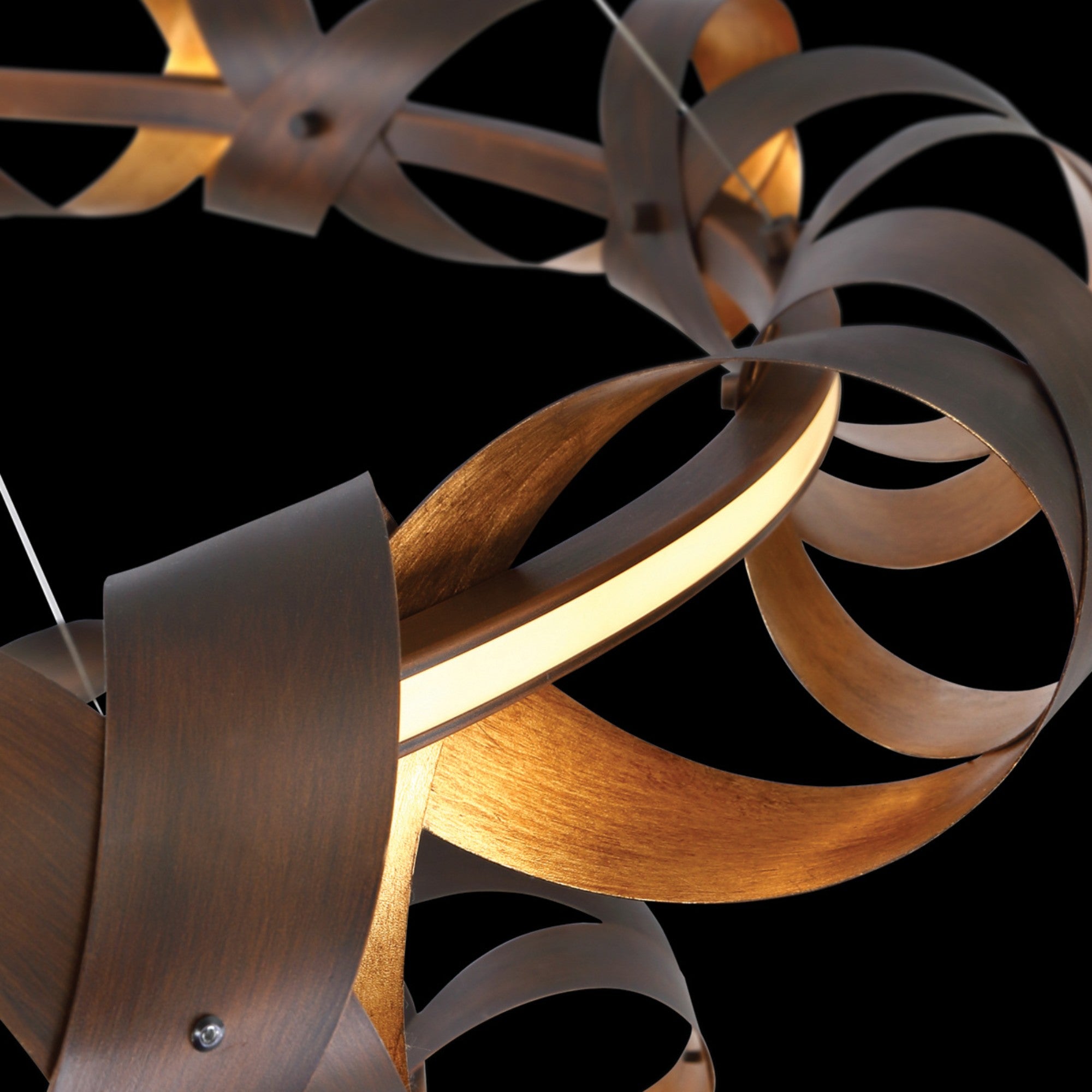 Banderia 3-Tiers 44" LED Grand Chandelier, Bronze & Gold Finish - Bees Lighting