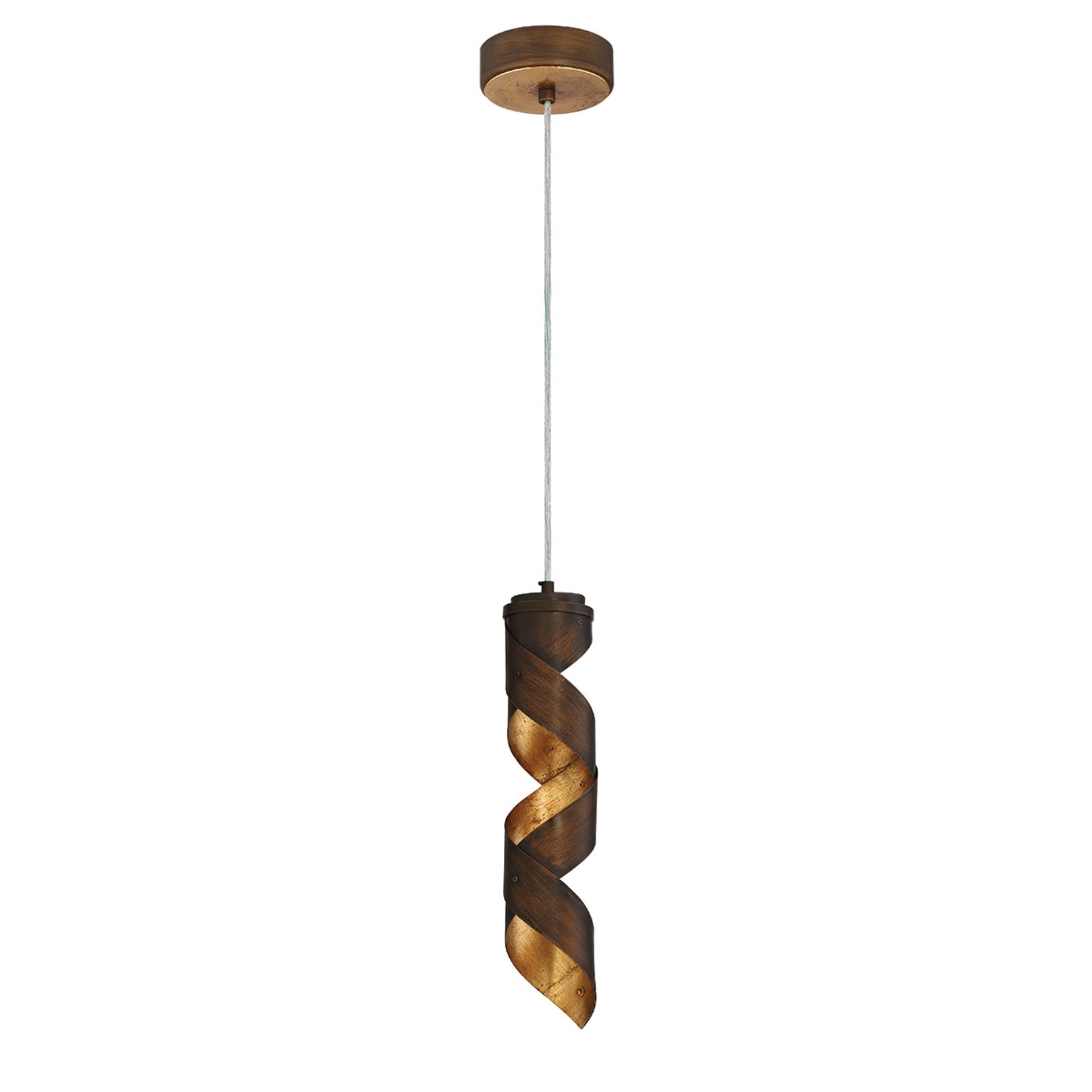 Banderia 17" LED Pendant, Bronze & Gold Finish - Bees Lighting