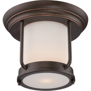 Bethany 10" LED Outdoor Flush Mount, Mahogany Bronze Finish - Bees Lighting