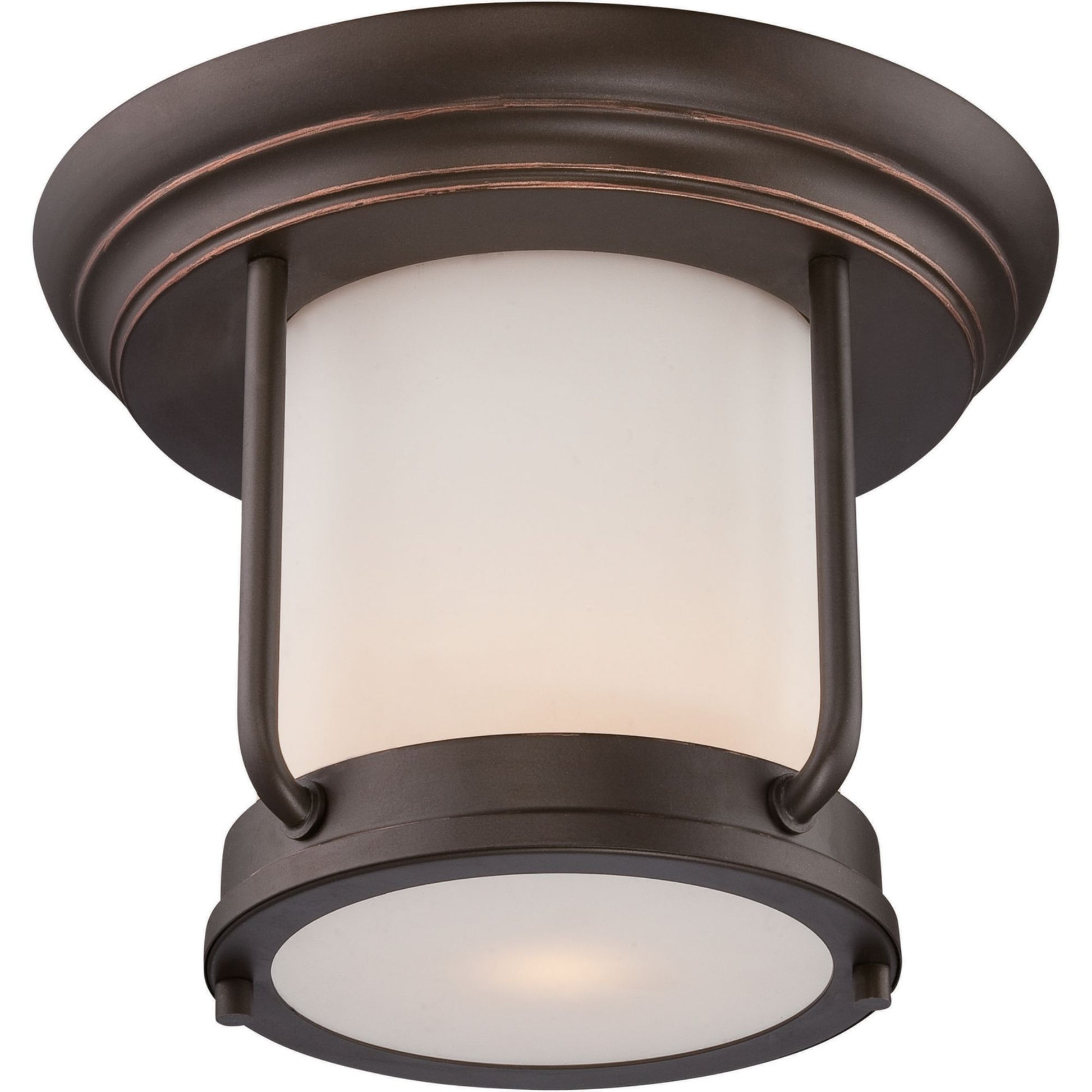 Bethany 10" LED Outdoor Flush Mount, Mahogany Bronze Finish - Bees Lighting