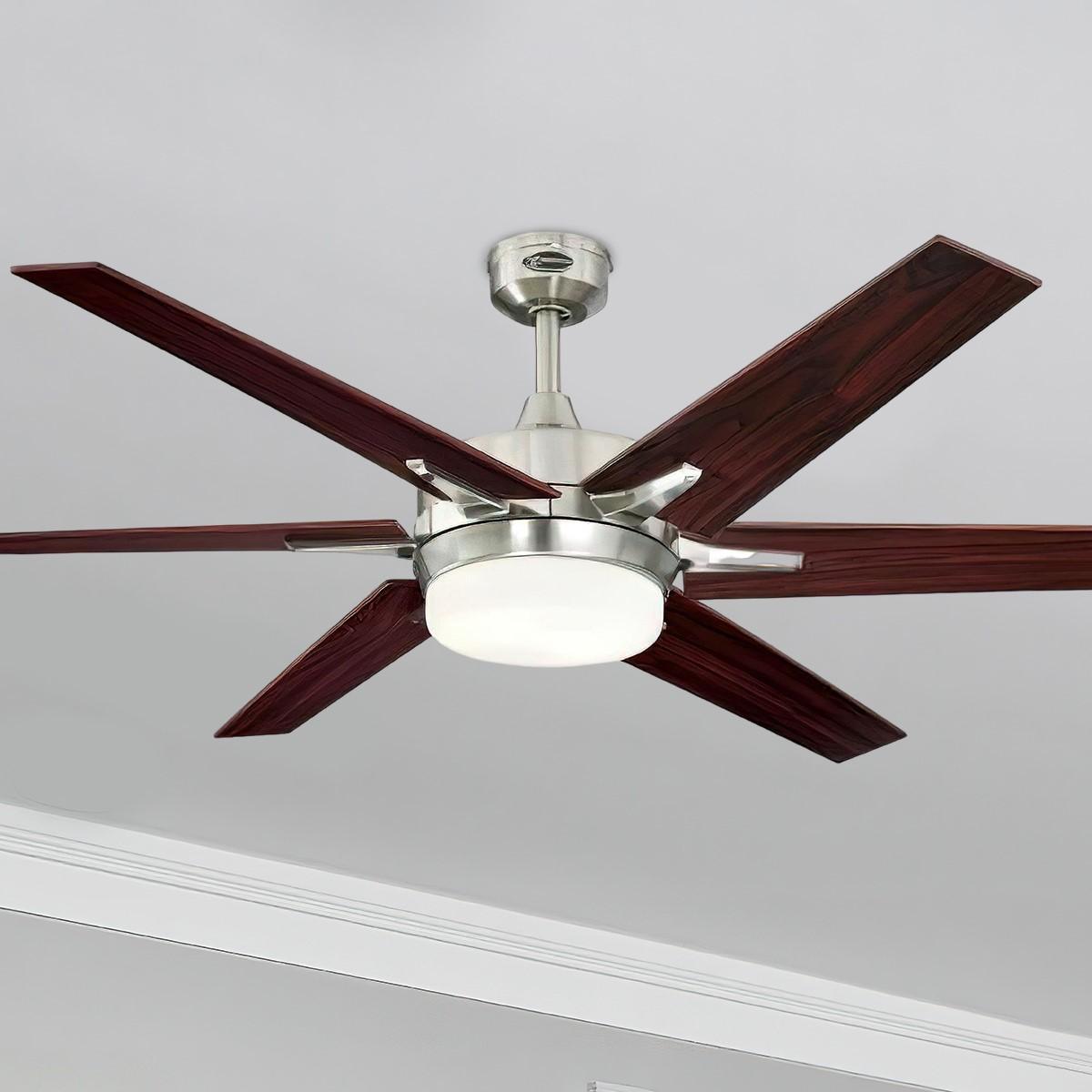 Westinghouse Cayuga 60 Inch Windmill Ceiling Fan With Light And Remote 6 Blades Bees Lighting