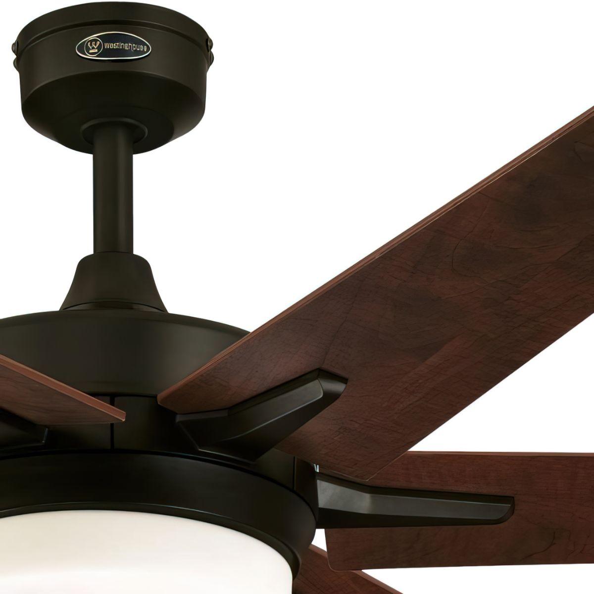 Cayuga 60 Inch Windmill Ceiling Fan With Light And Remote, 6 Blades