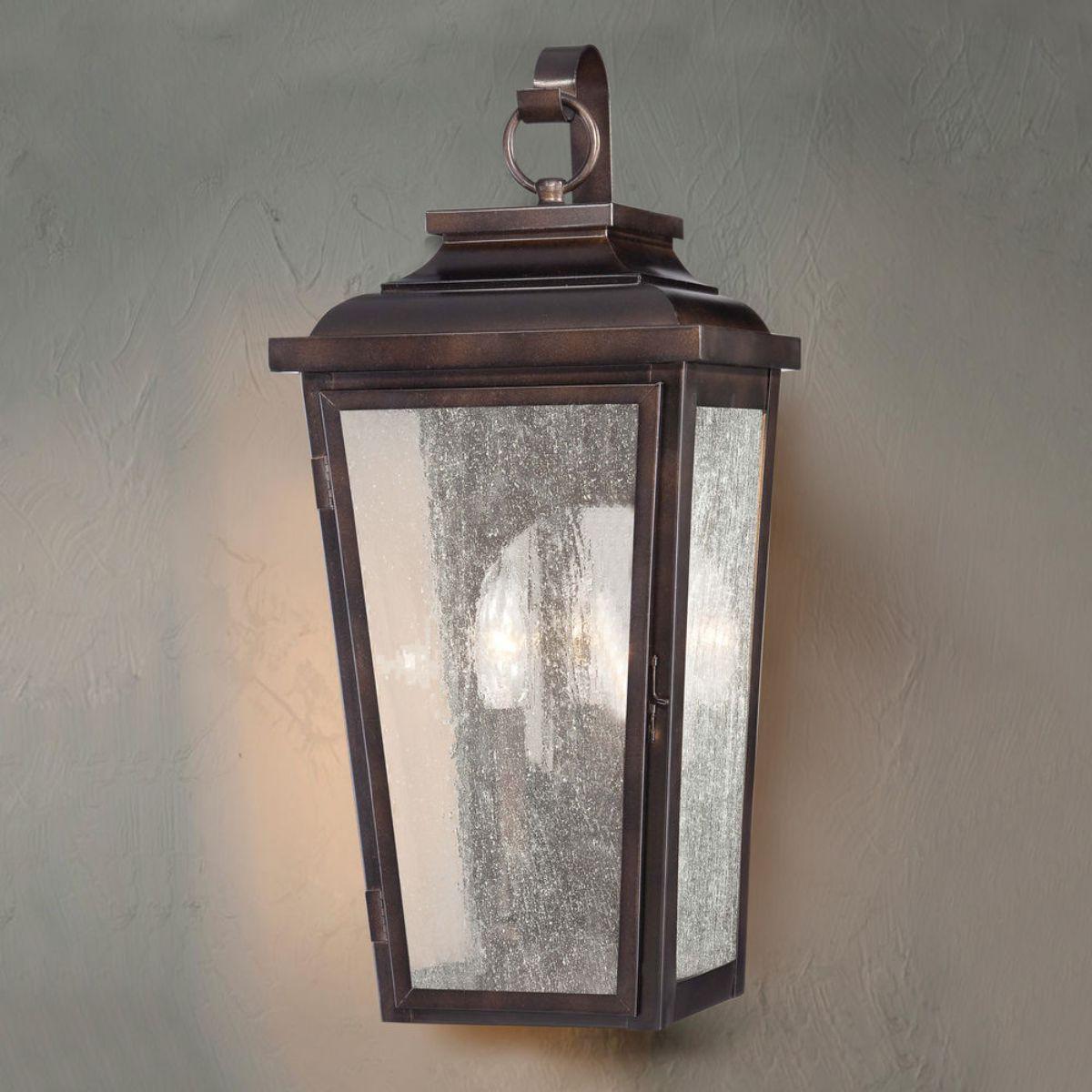 Irvington Manor 19 in. 2 Lights Outdoor Wall Lantern Bronze Finish - Bees Lighting