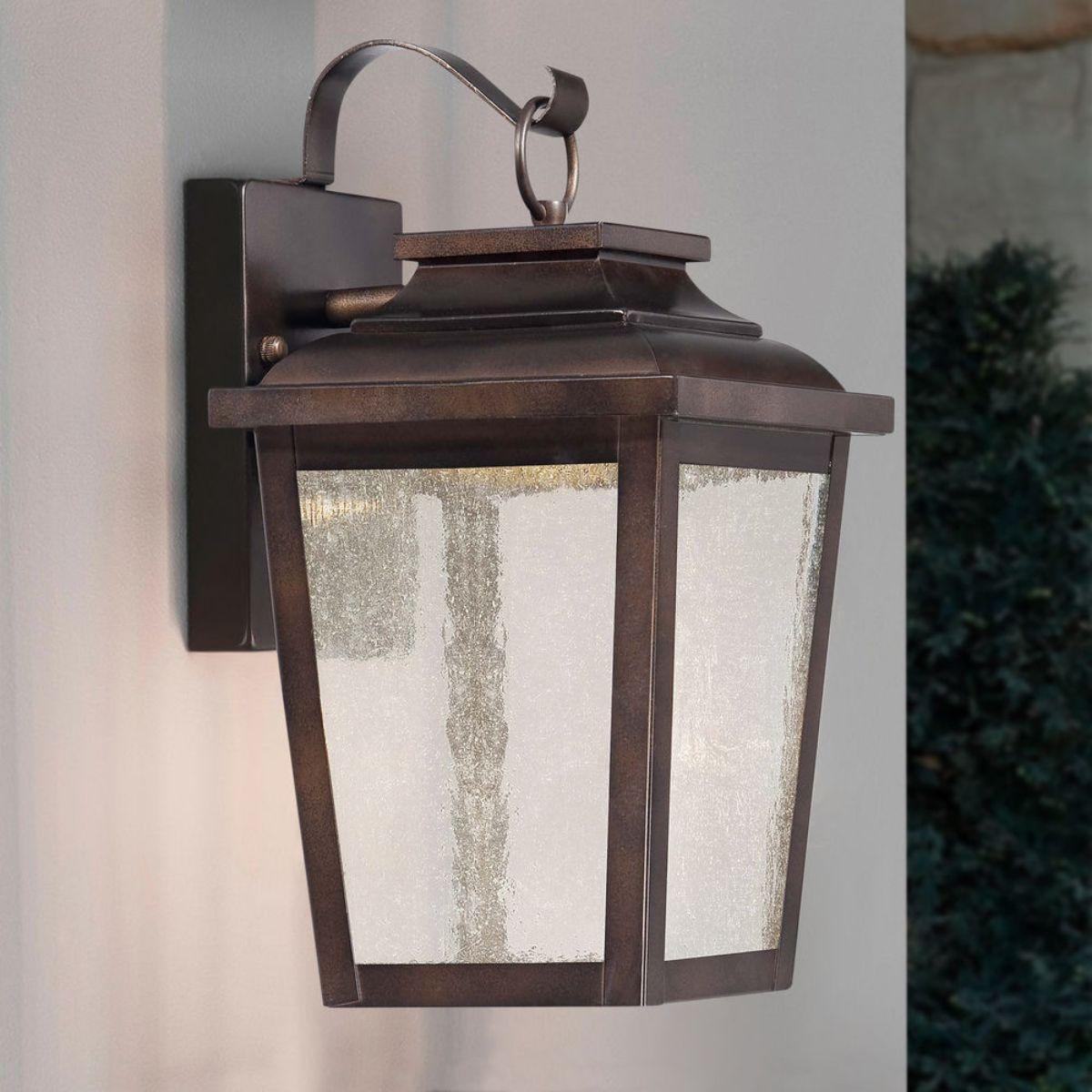 Irvington Manor 17 in. LED Outdoor Wall Lantern Bronze Finish - Bees Lighting