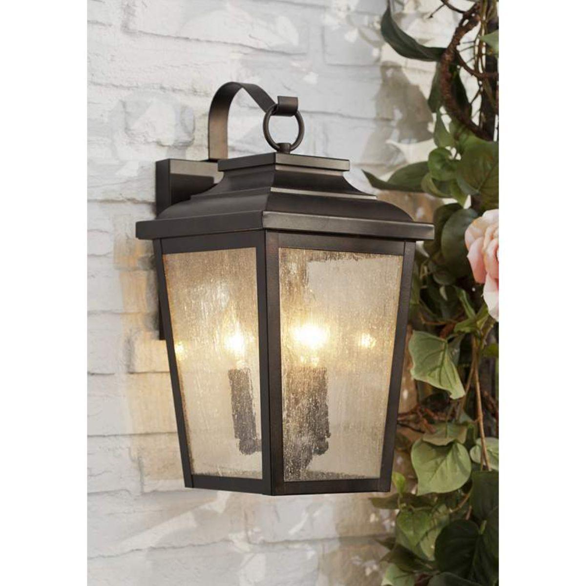 Irvington Manor 17 in. 3 Lights Outdoor Wall Lantern Bronze Finish - Bees Lighting