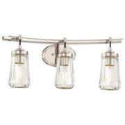 Poleis 24" 3-Light Bath Vanity, Brushed Nickel Finish - Bees Lighting