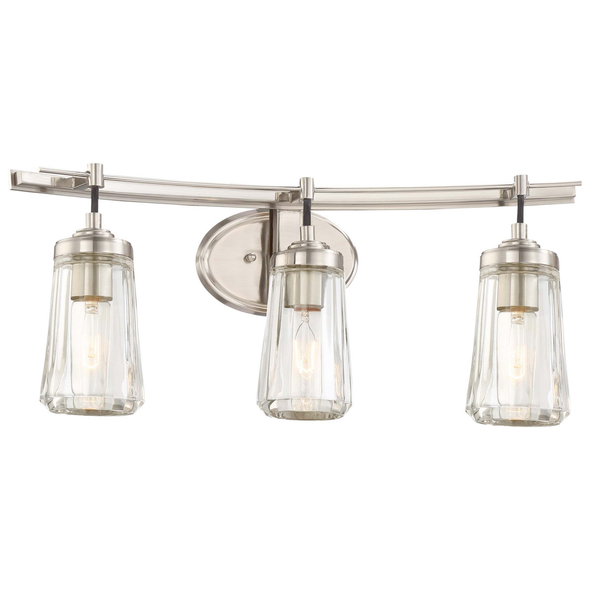 Poleis 24" 3-Light Bath Vanity, Brushed Nickel Finish - Bees Lighting