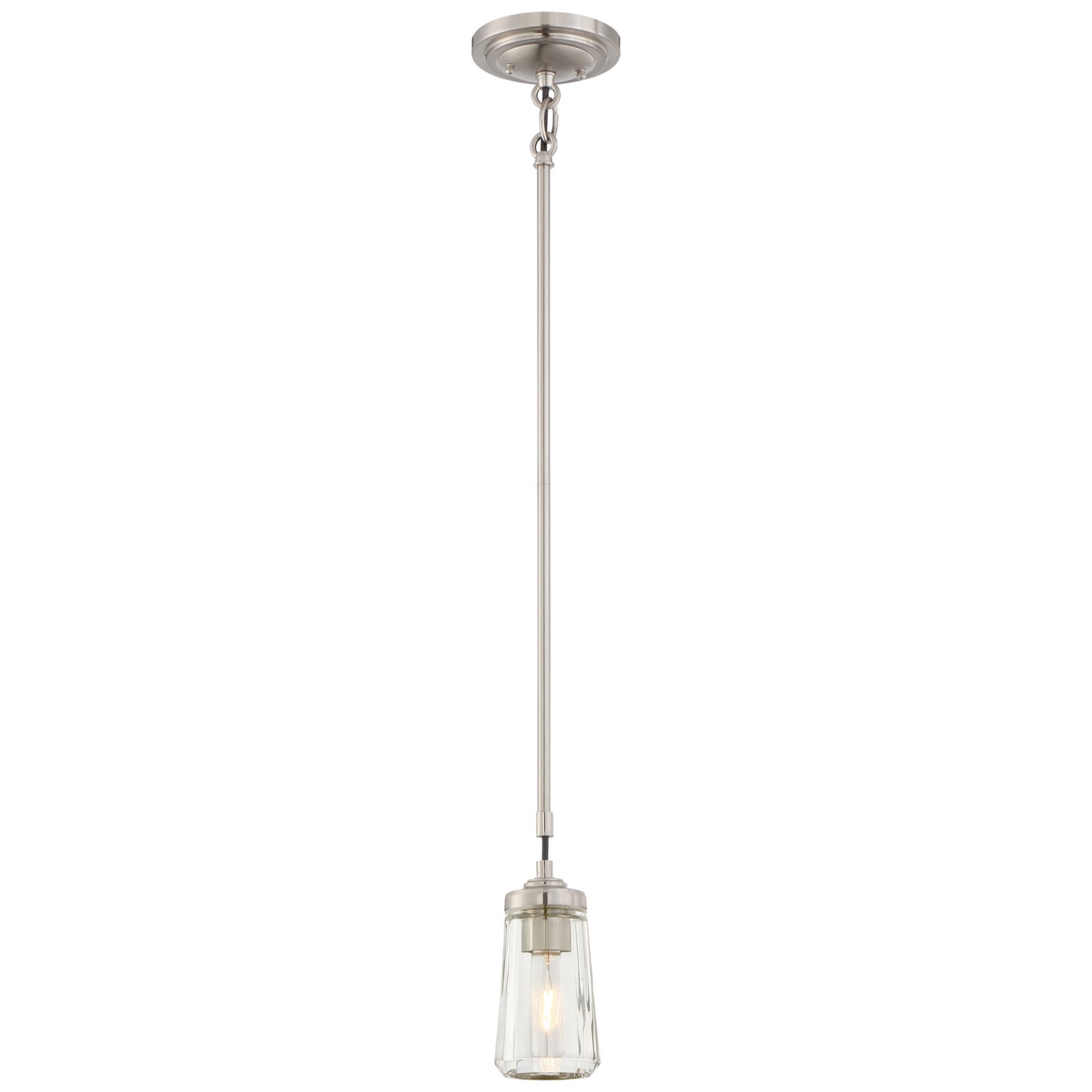 Poleis 4" Mini Pendant, Brushed Nickel Finish - Bees Lighting