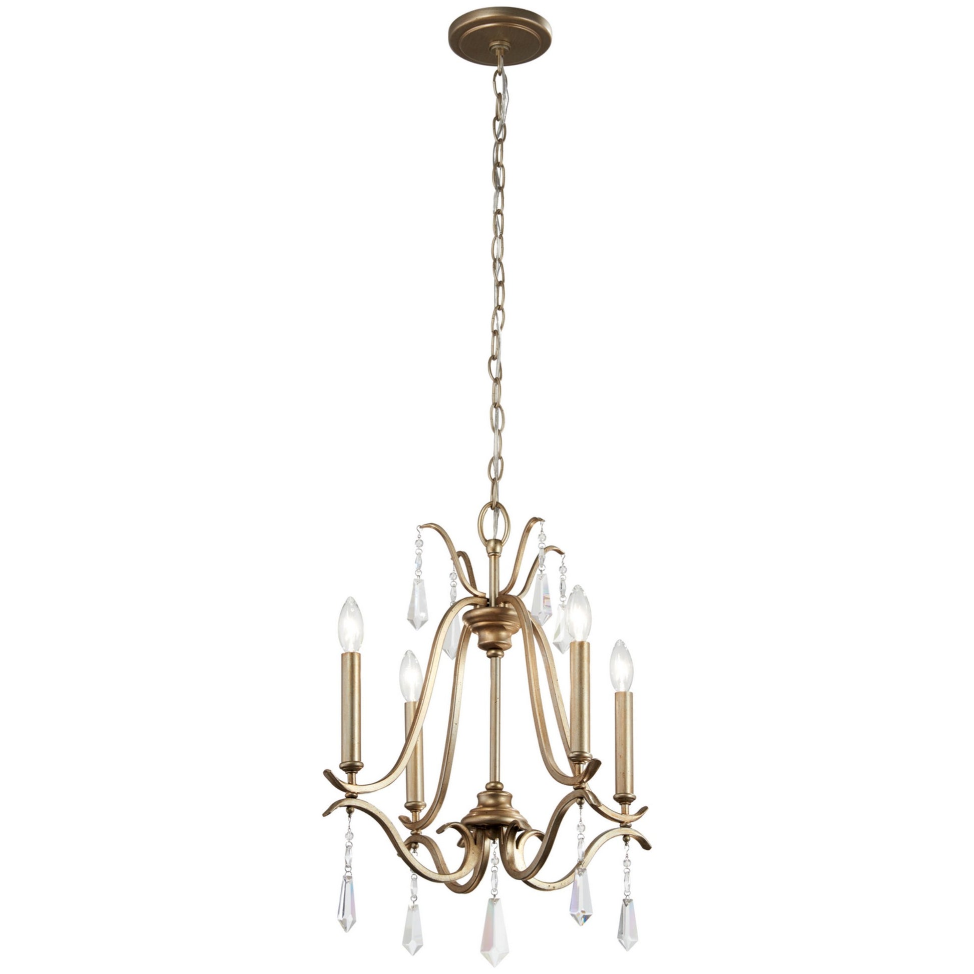 Laurel Estate 22" 4-Light Chandelier, Brio Gold Finish - Bees Lighting