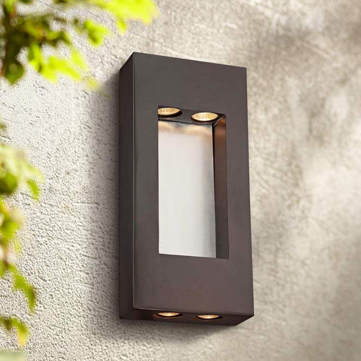 Geox 17 in. 4 Lights Outdoor Wall Lantern Bronze Finish - Bees Lighting
