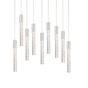 Magic 17" 9-Light LED Pendant, Polished Nickel Finish - Bees Lighting