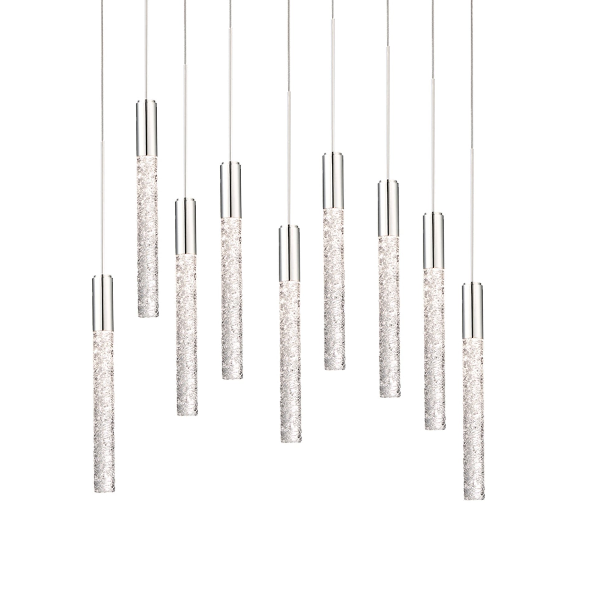 Magic 17" 9-Light LED Pendant, Polished Nickel Finish - Bees Lighting