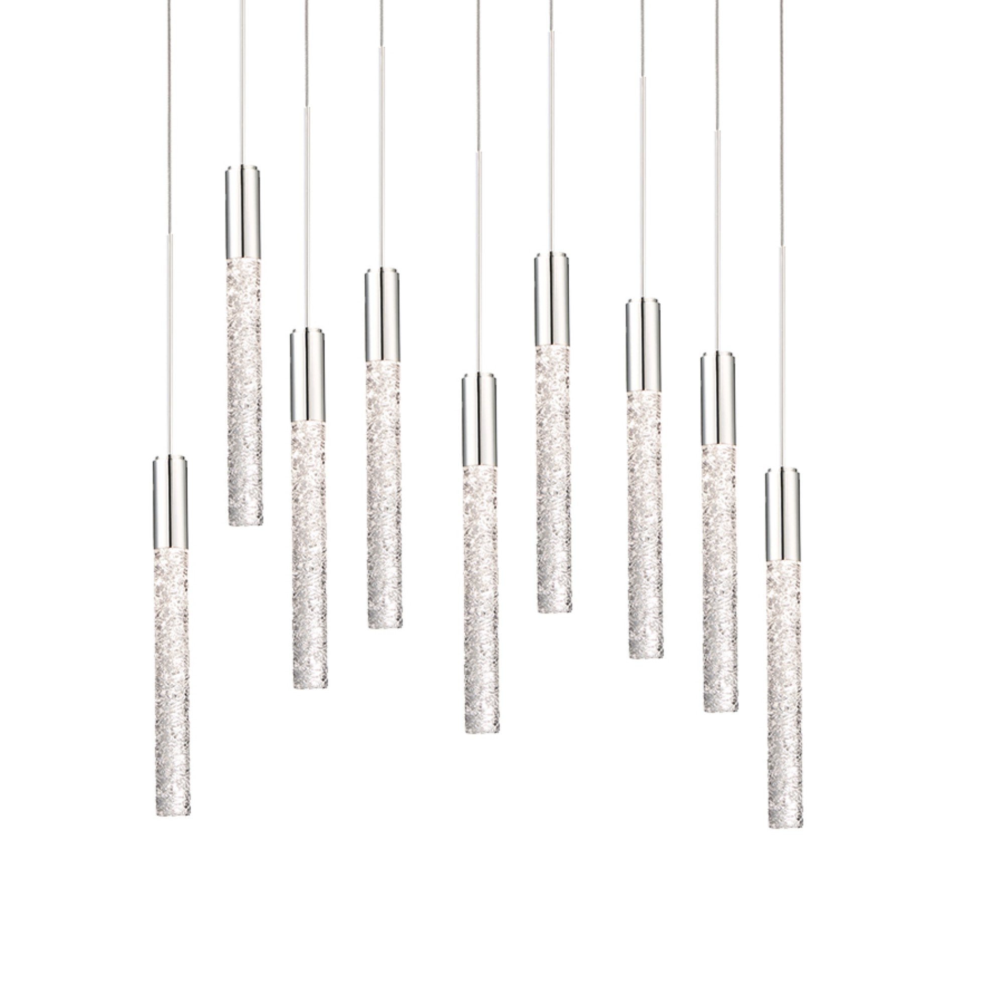 Magic 17" 9-Light LED Pendant, Polished Nickel Finish - Bees Lighting
