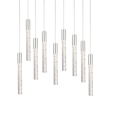 Magic 17" 9-Light LED Pendant, Polished Nickel Finish