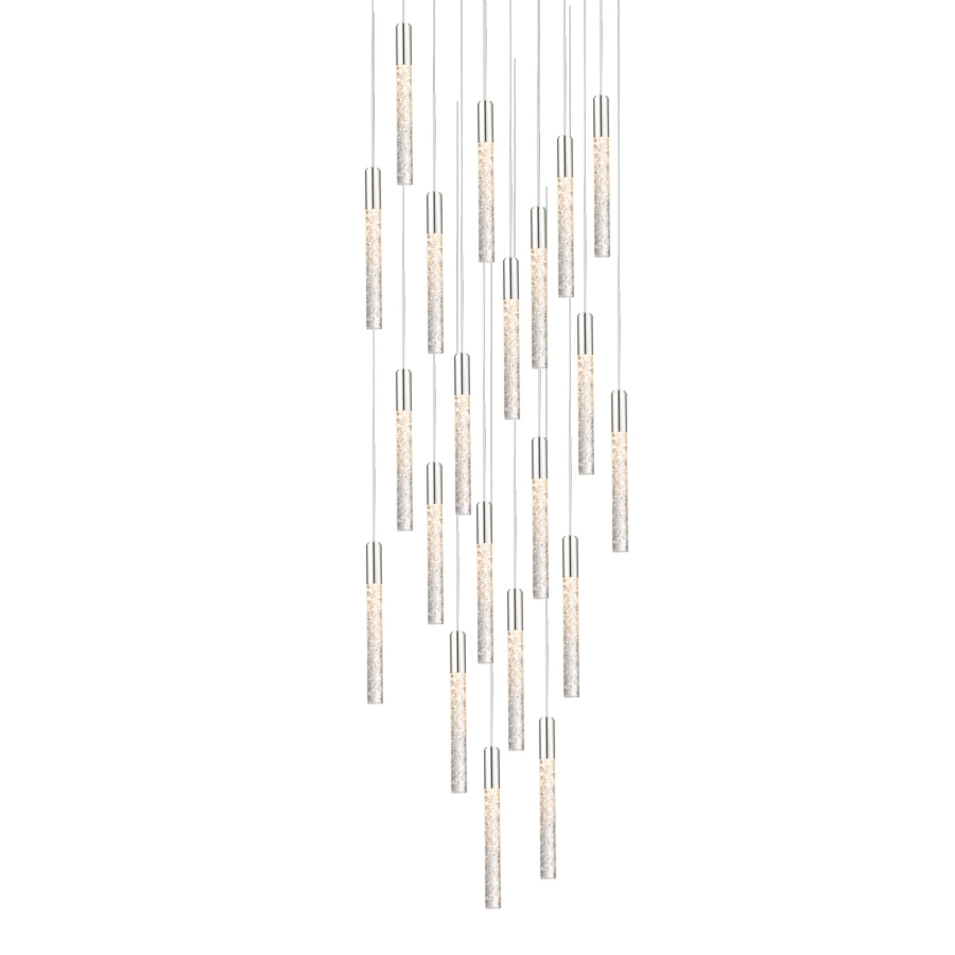 Magic 26" 21-Light LED Pendant, Polished Nickel Finish - Bees Lighting