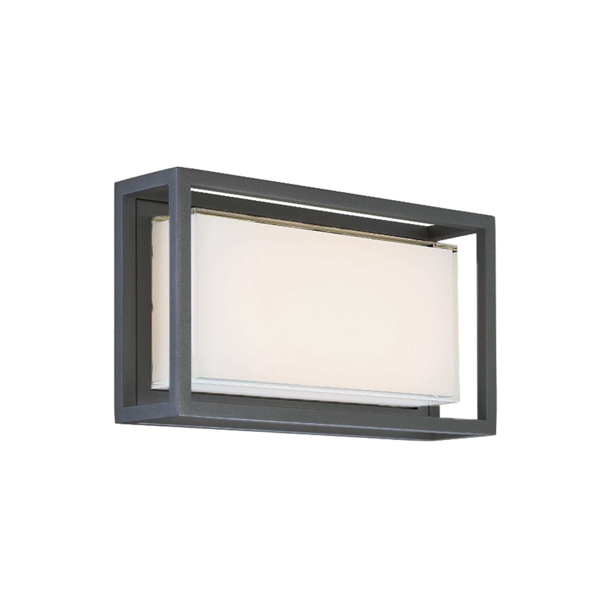 Framed 14" LED Outdoor Wall Sconce, Bronze Finish - Bees Lighting
