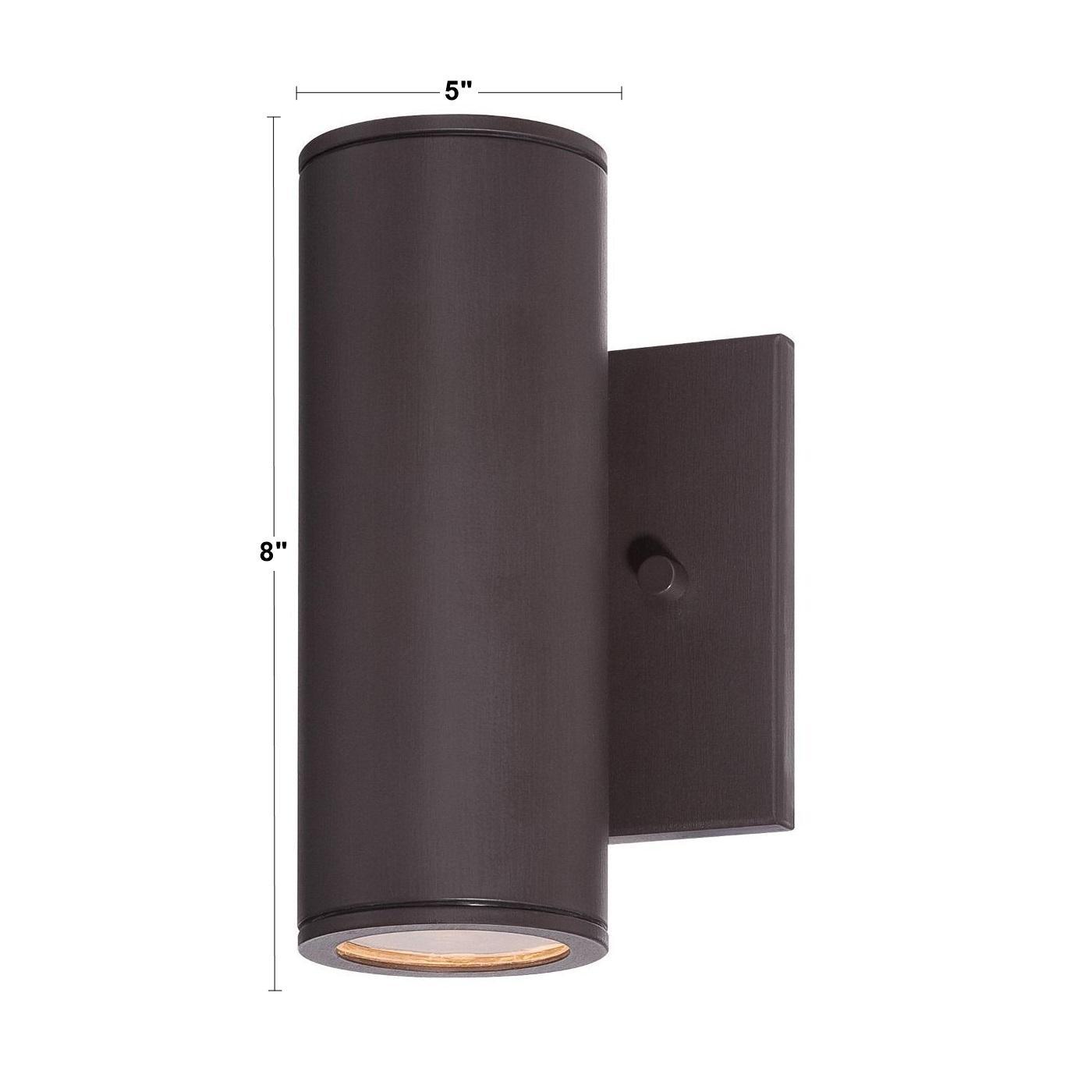 Skyline 8 In LED Outdoor Cylinder Wall Light 3000K