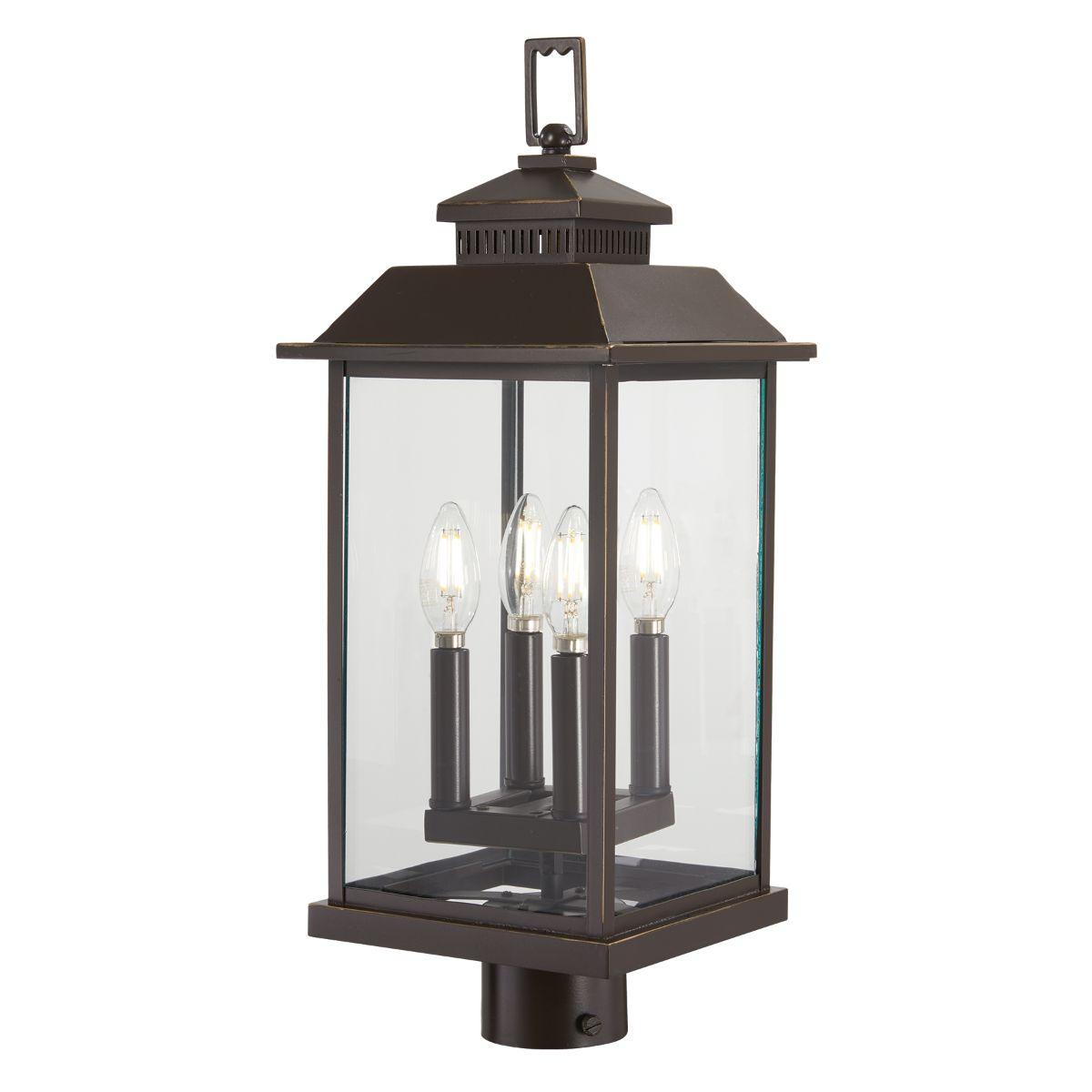 Miner's Lof 23 in. 4 lights Lantern Head Oil Rubbed Bronze & Gold finish