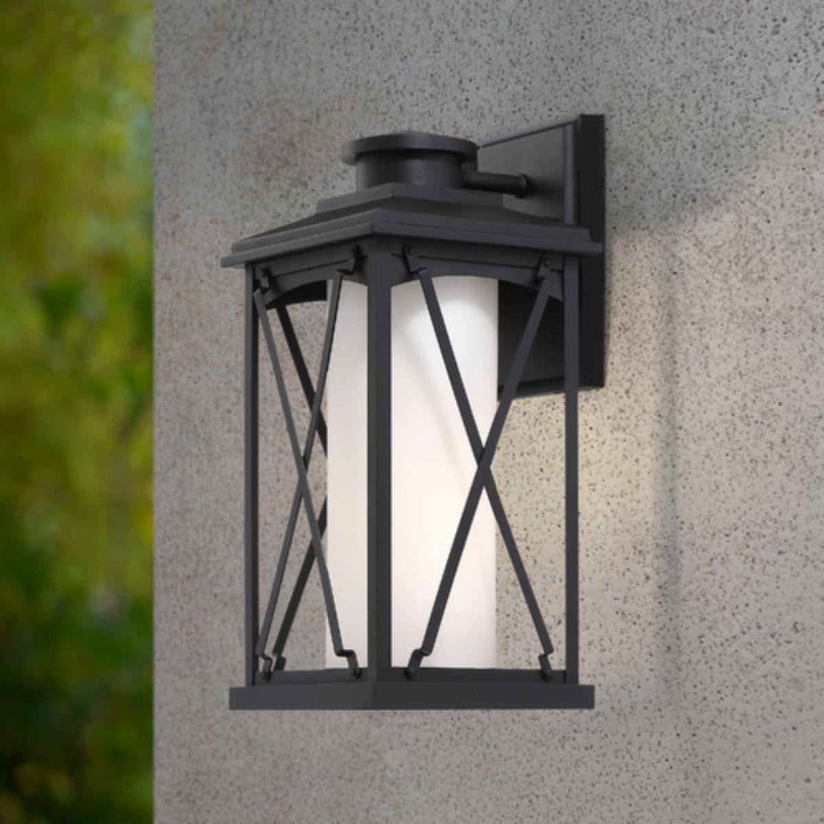 Lansdale 16 in. Outdoor Wall Lantern Matte Black Finish - Bees Lighting