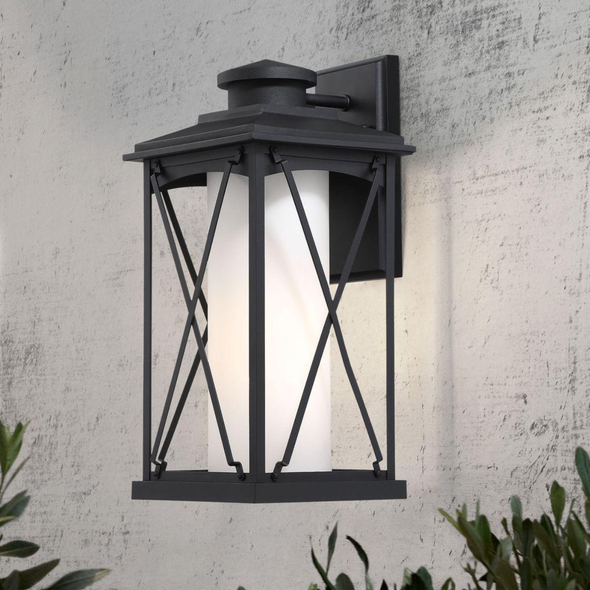 Lansdale 18 in. Outdoor Wall Lantern Matte Black Finish - Bees Lighting