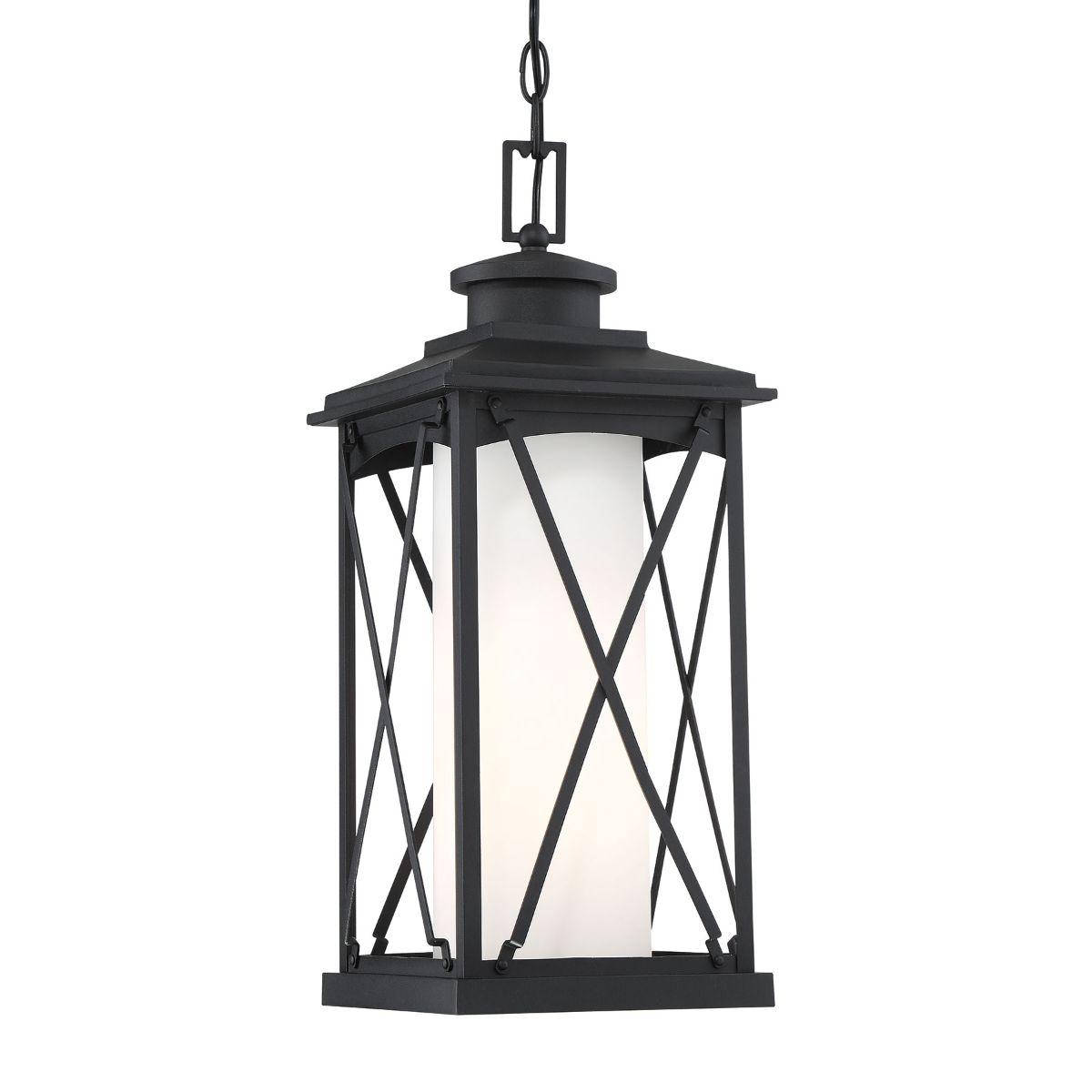 Lansdale 9 in. Outdoor Hanging Lantern Matte Black finish - Bees Lighting