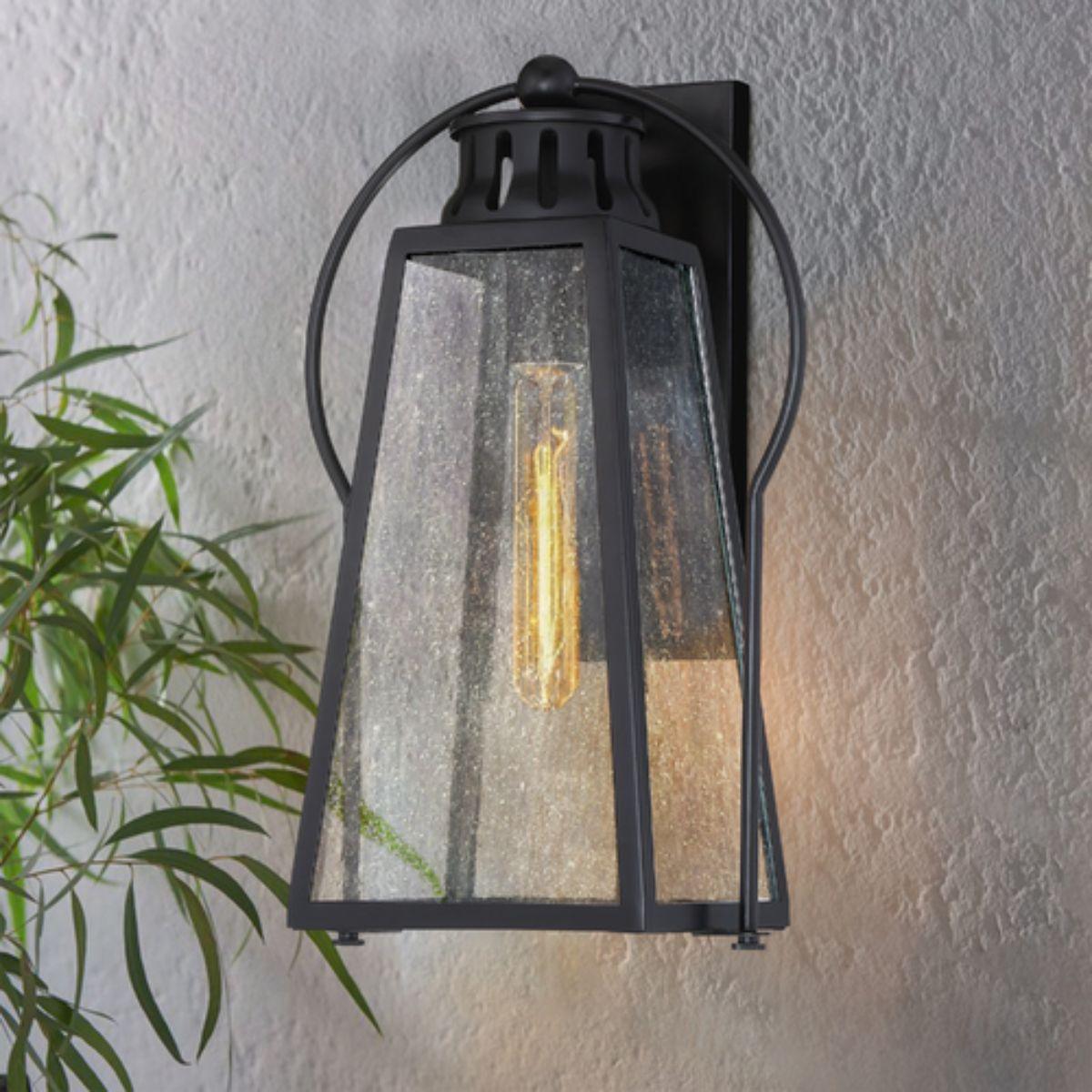 Halder Bridge 15 in. Outdoor Wall Lantern Black Finish - Bees Lighting