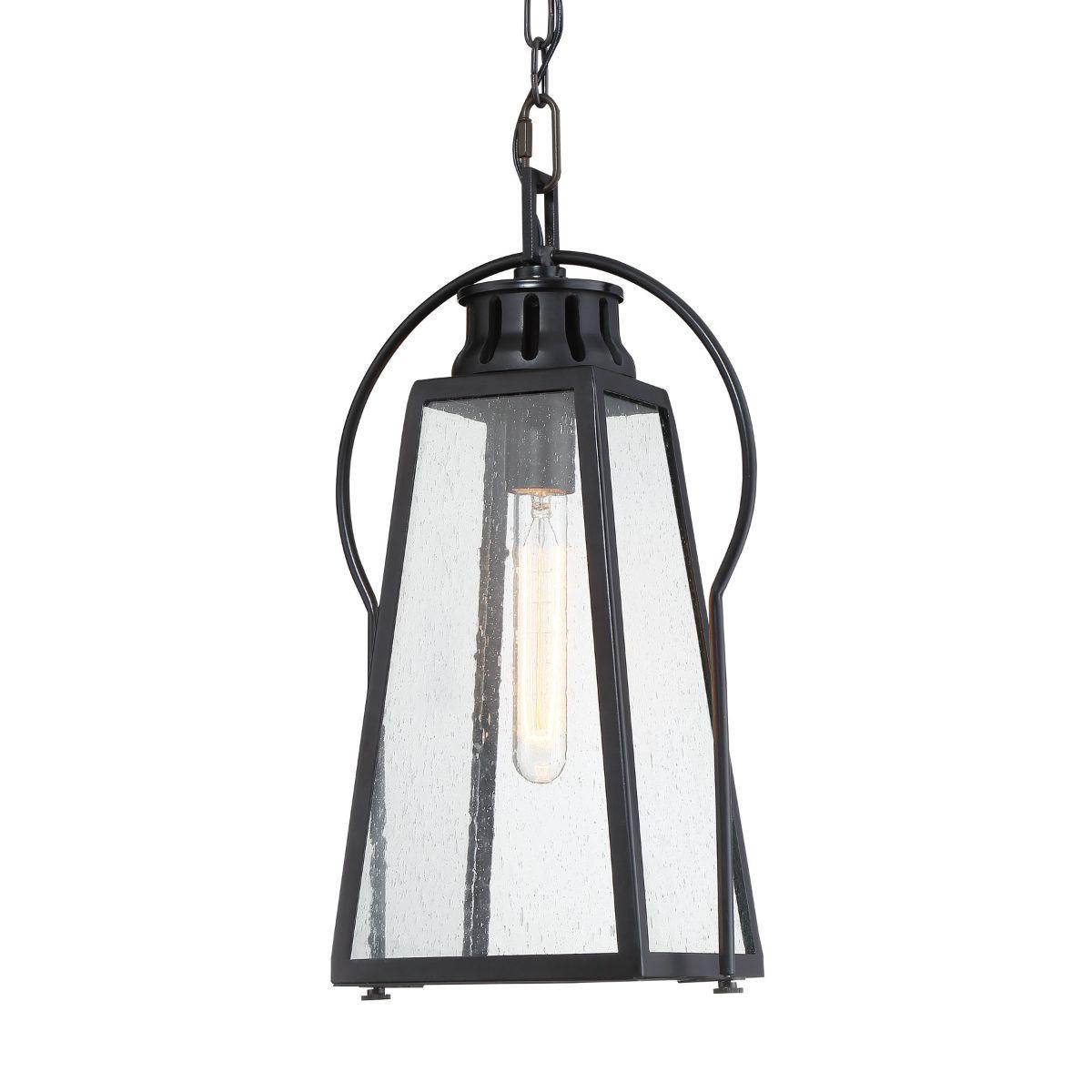 Halder Bridge 10 in. Outdoor Hanging Lantern Black finish