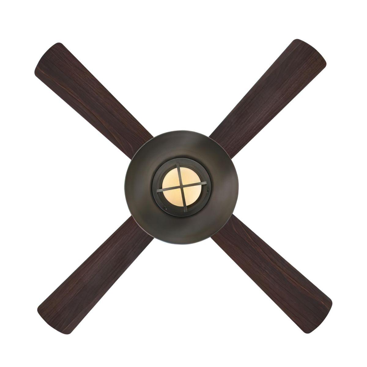 Porto 52 Inch Rustic Caged Ceiling Fan With Light And Remote - Bees Lighting
