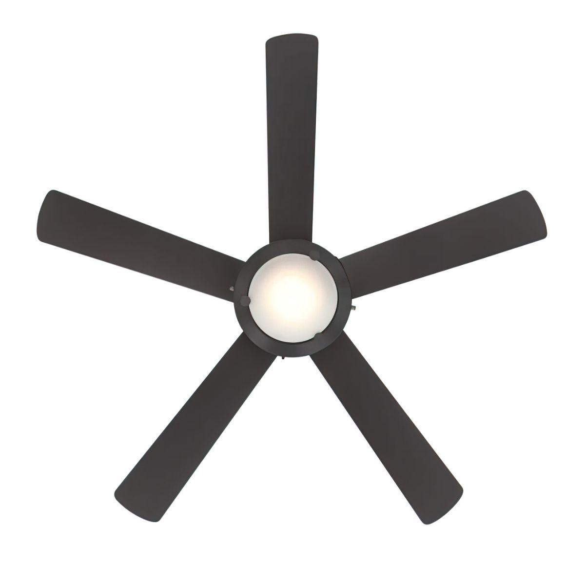 Comet 52 Inch Espresso Modern Ceiling Fan With Light, Reversible Blades