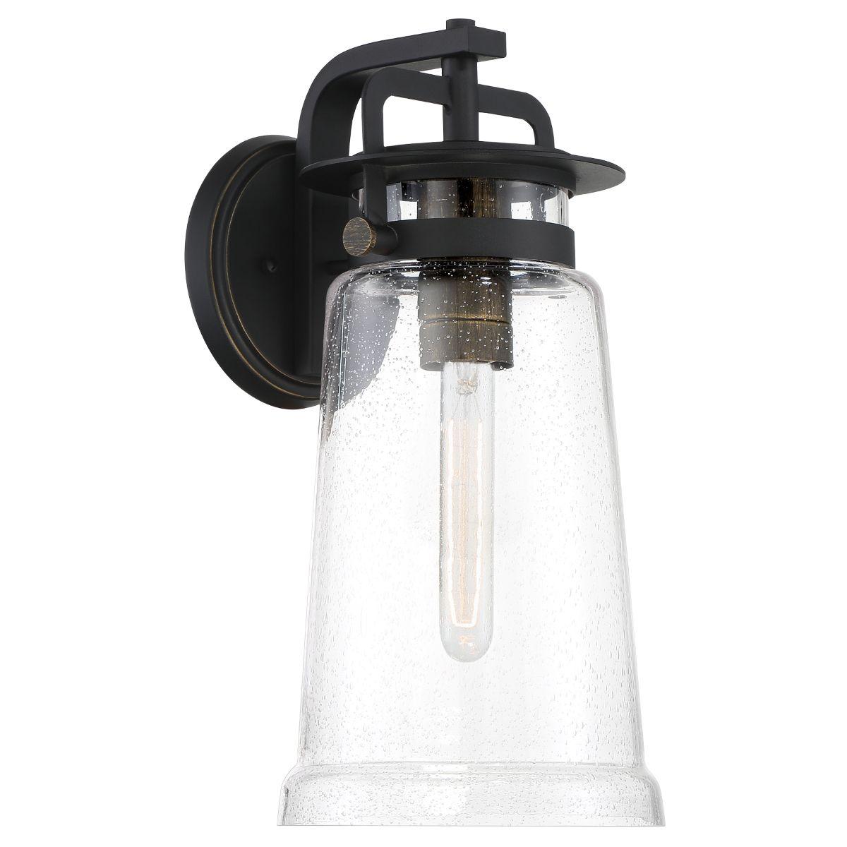 Maribel Heights 17 in. Outdoor Wall Sconce Black & Gold Finish - Bees Lighting
